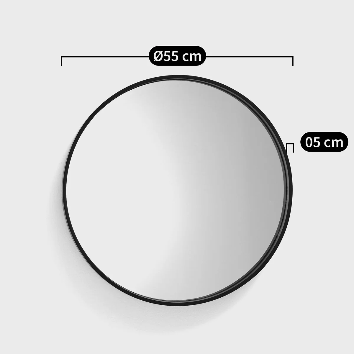 Alaria 55cm Diameter Round Black Mirror – image 4