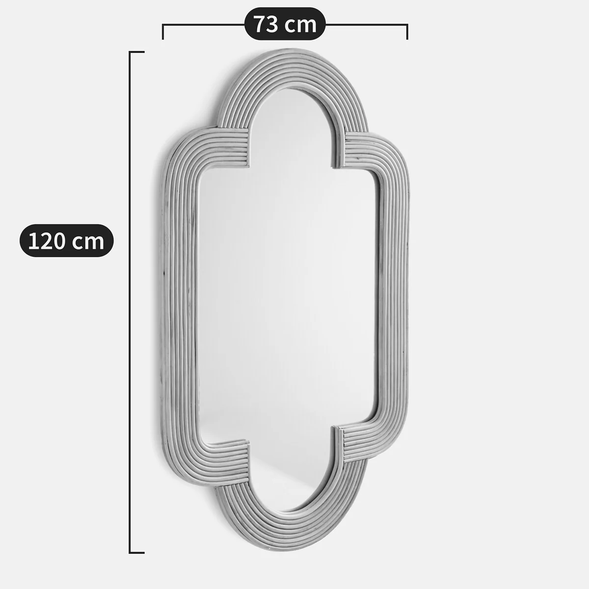 Rivia 120 x 73cm Rattan Mirror – image 6