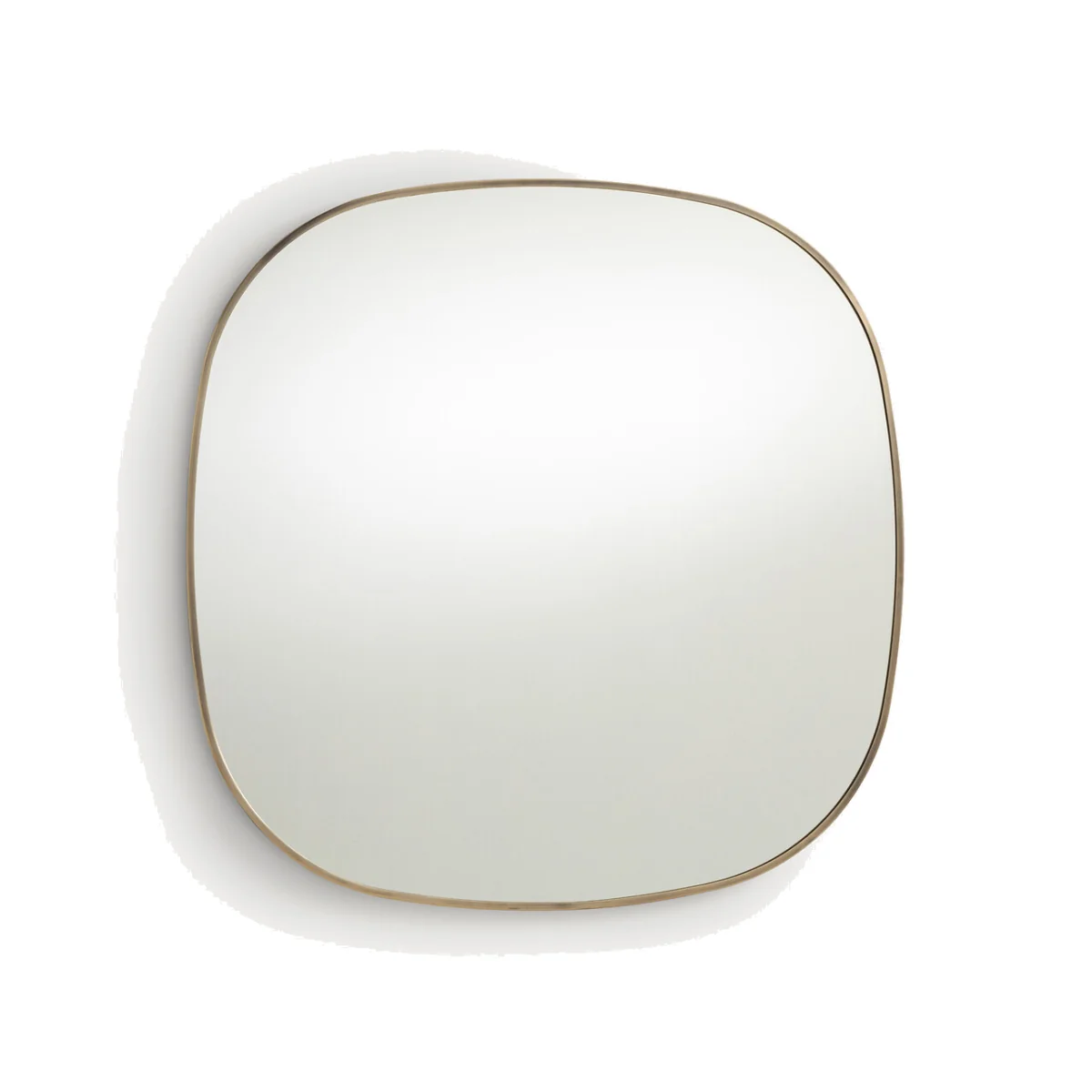 Caligone 80cm High Aged Brass Mirror – image 1