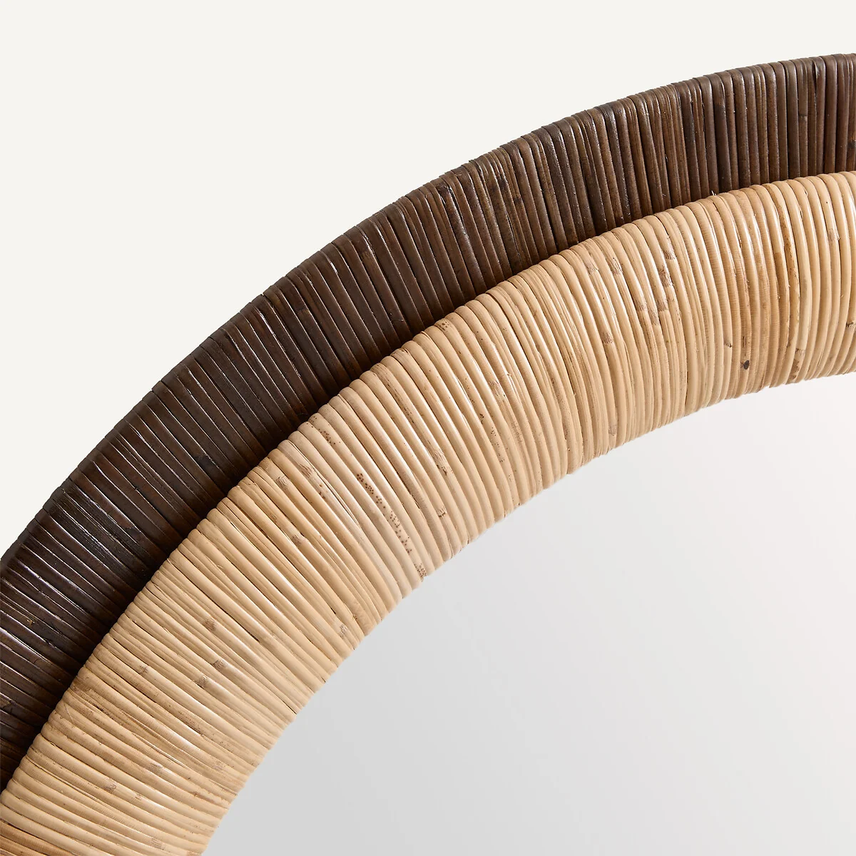 Mae Two-Tone Rattan Round Mirror, Diameter 91cm – image 3