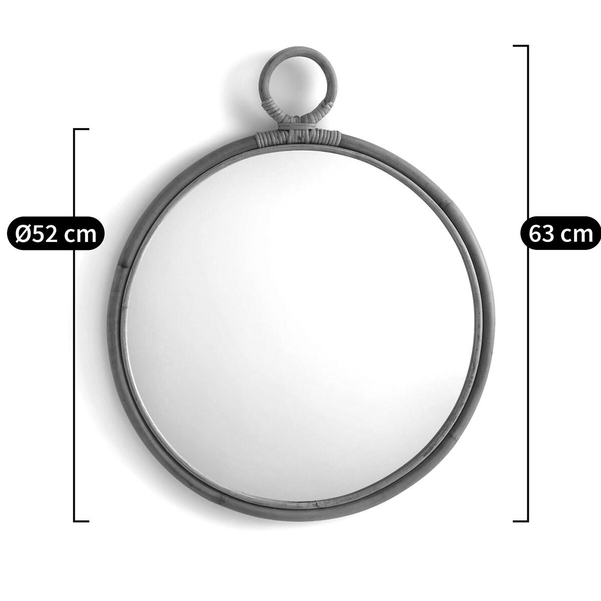 Nogu 52cm Diameter Round Rattan Mirror – image 7