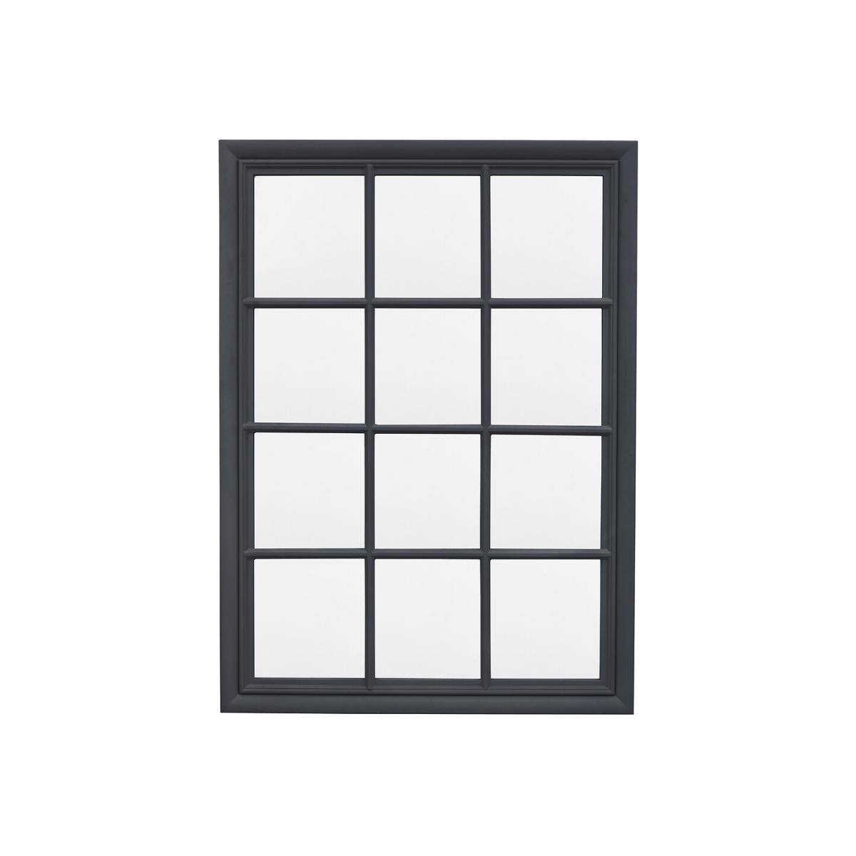 130 x 95cm Lead Wood Window Mirror – image 1