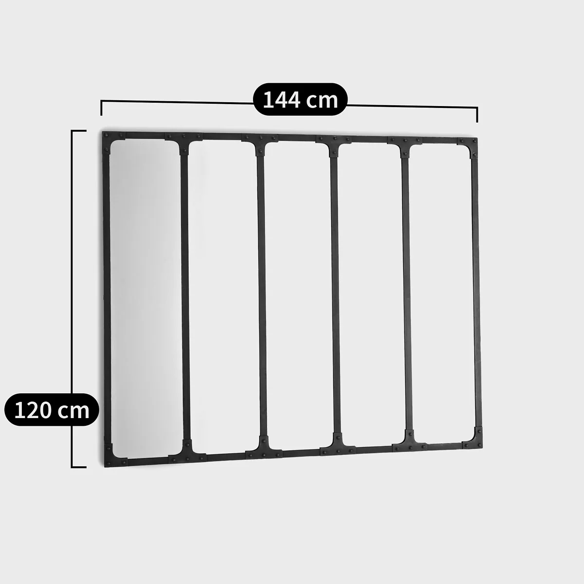 Lenaig Industrial Iron Mirror, 144 X 120cm – image 5