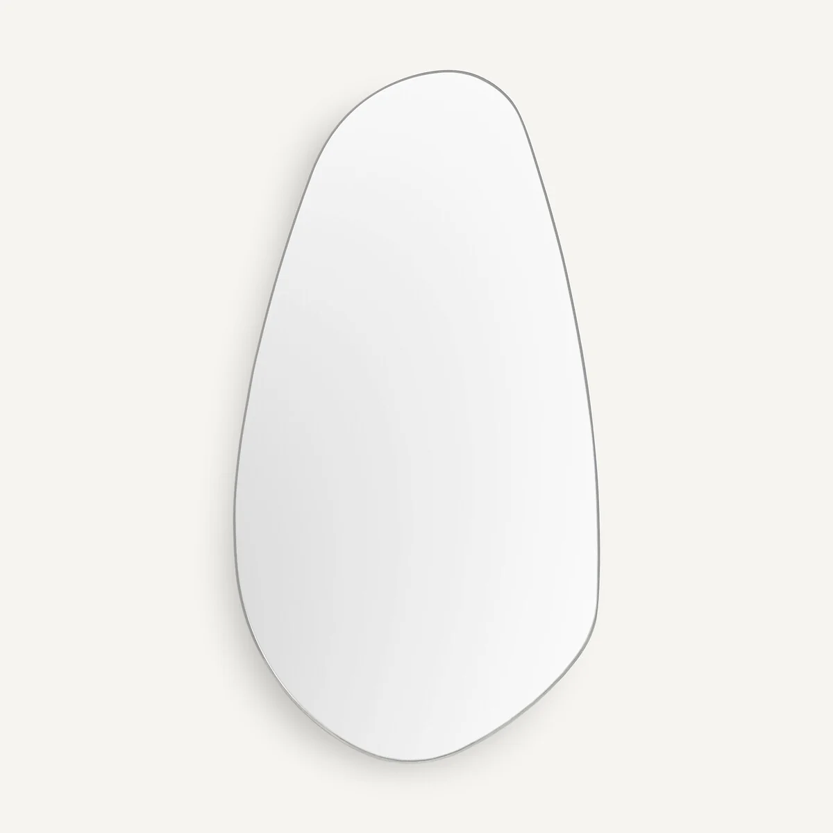 Lido Organically Shaped Satin Nickel Mirror – image 2