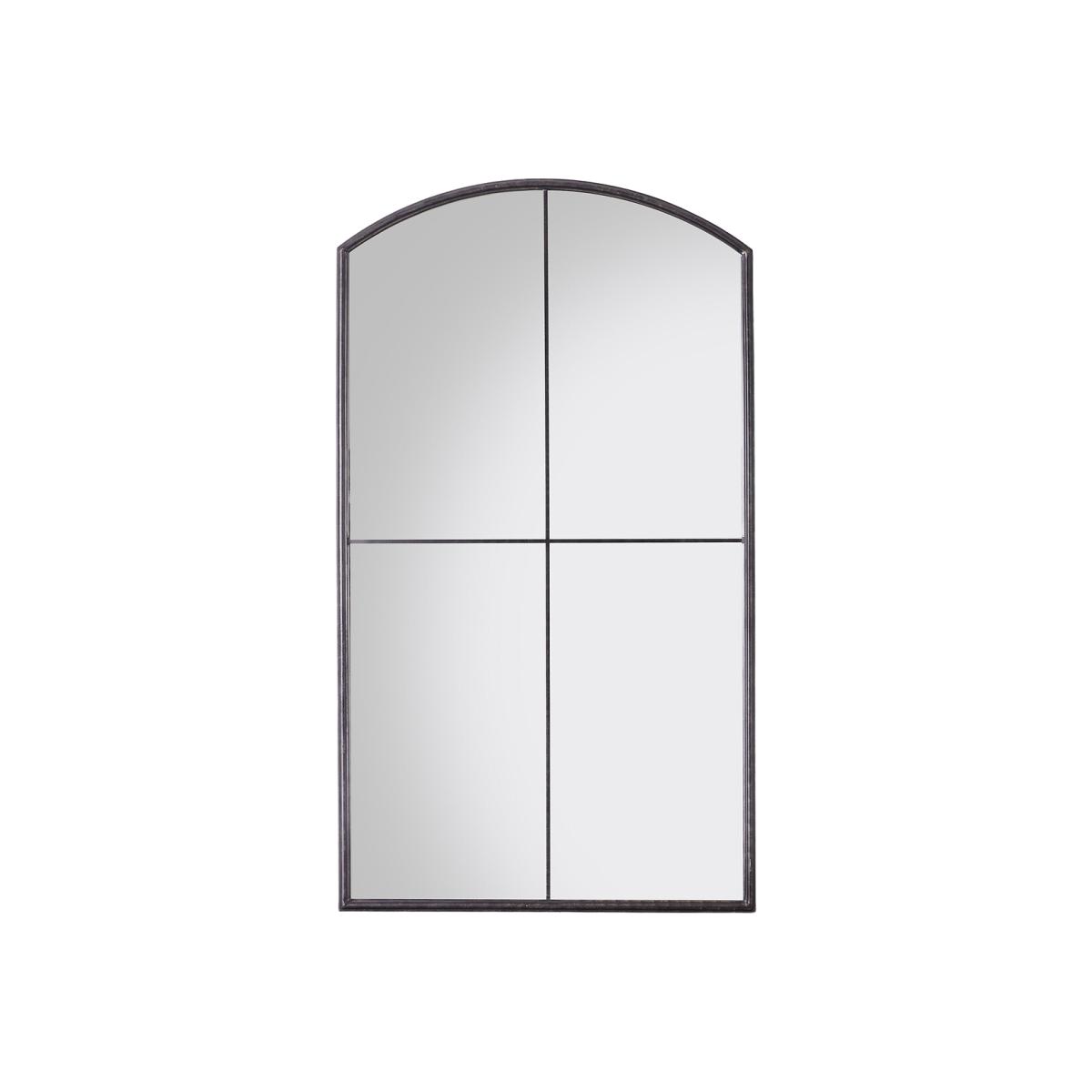 90 x 160cm Black Window Style Leaner Mirror – image 1