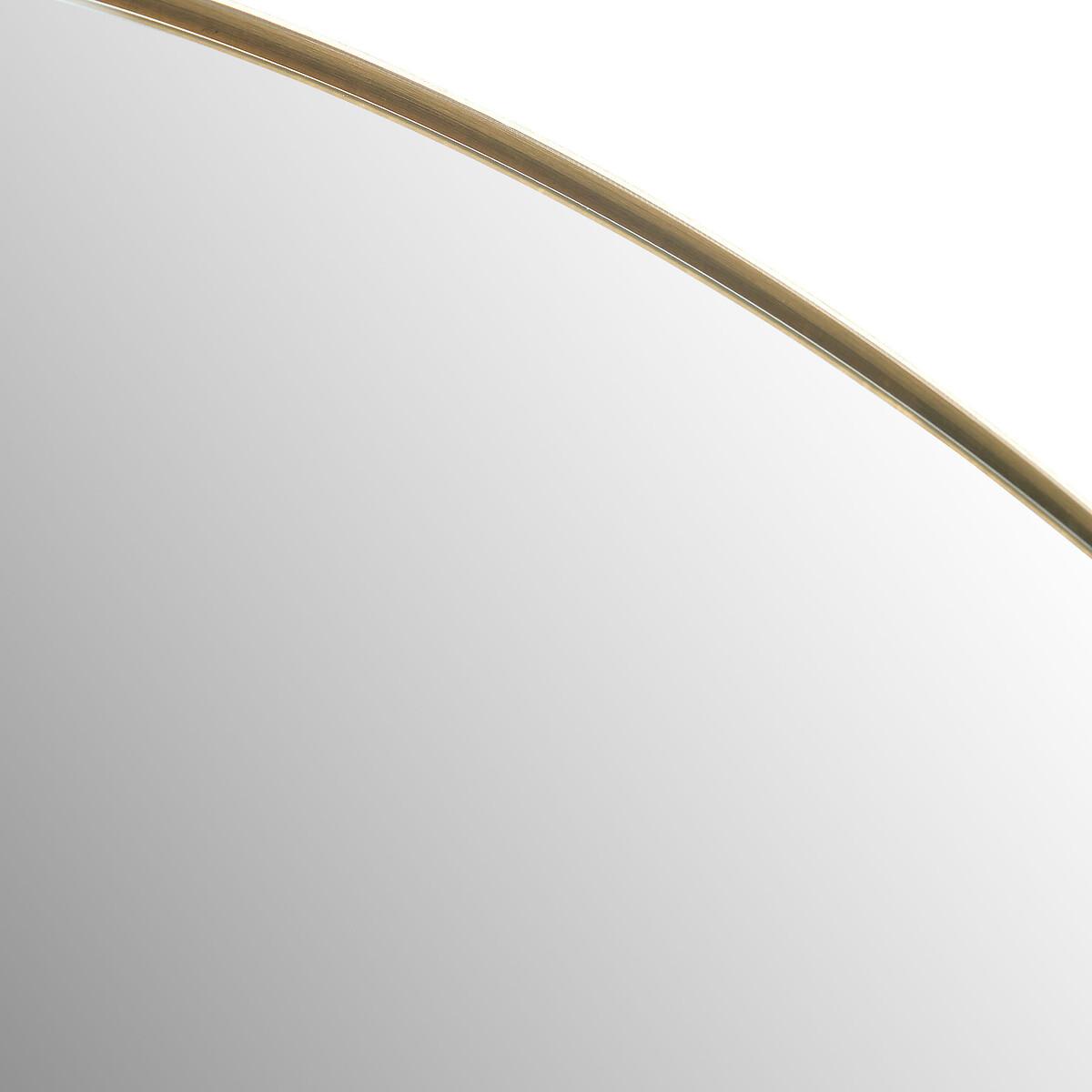 200cm Brushed Gold Metal Slim Frame Arch Floor Mirror – image 5