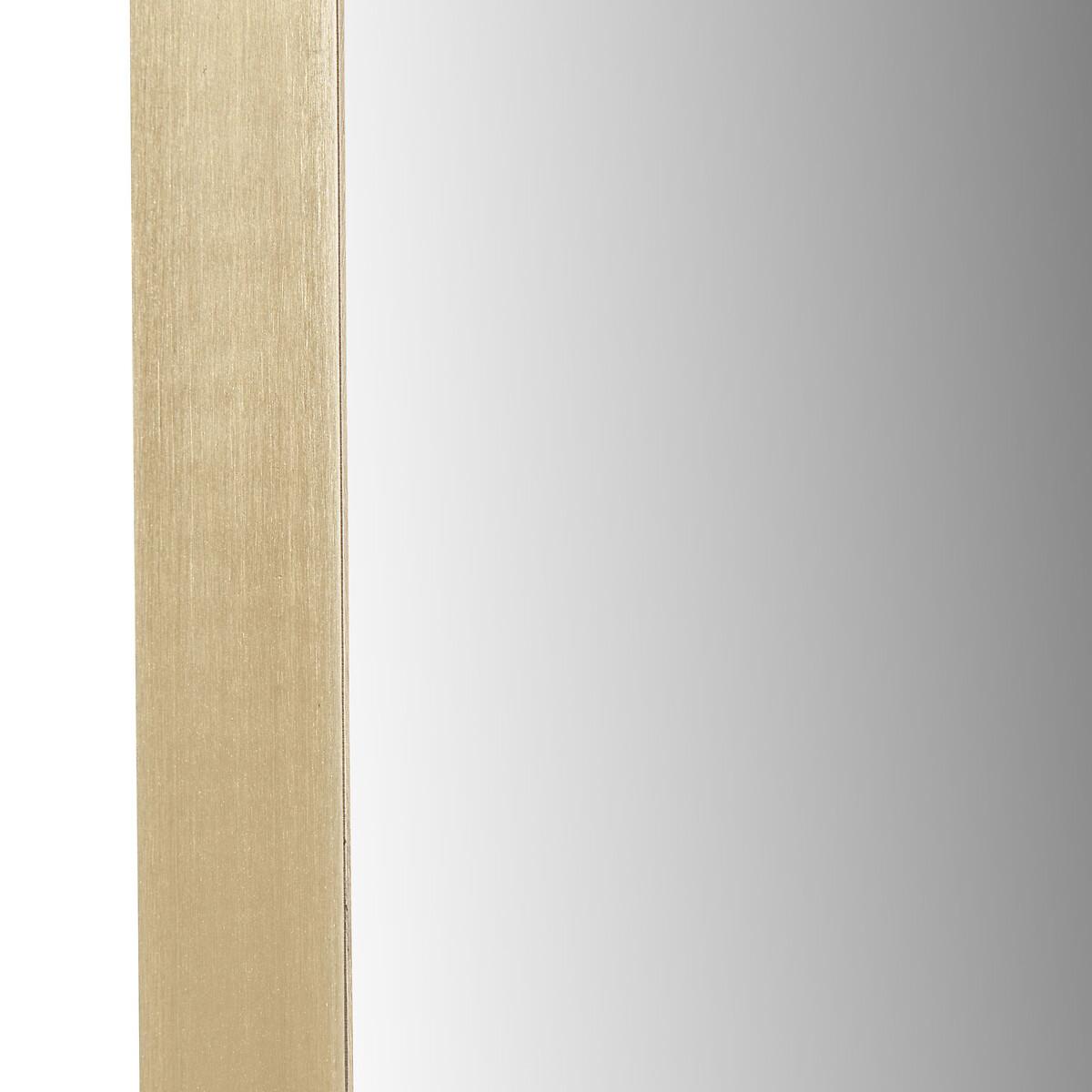 200cm Brushed Gold Metal Slim Frame Arch Floor Mirror – image 6
