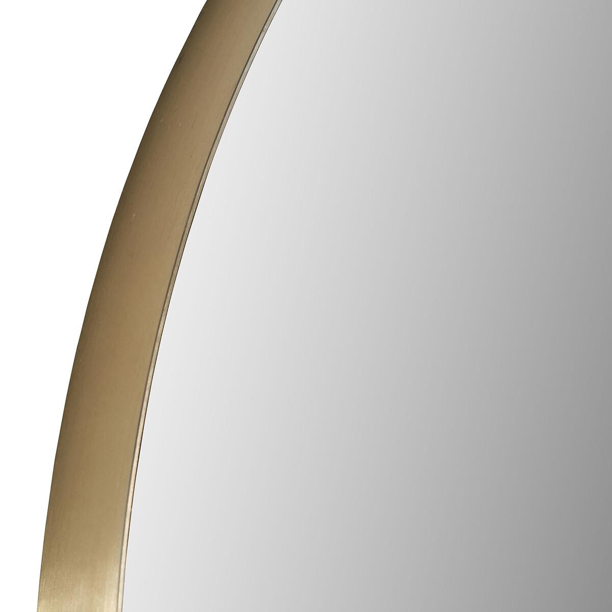 200cm Brushed Gold Metal Slim Frame Arch Floor Mirror – image 7