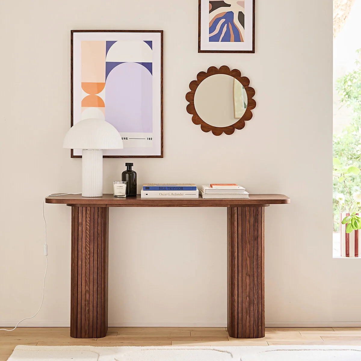Fleora Mango Wood Mirror, Diameter 39.5cm – image 2