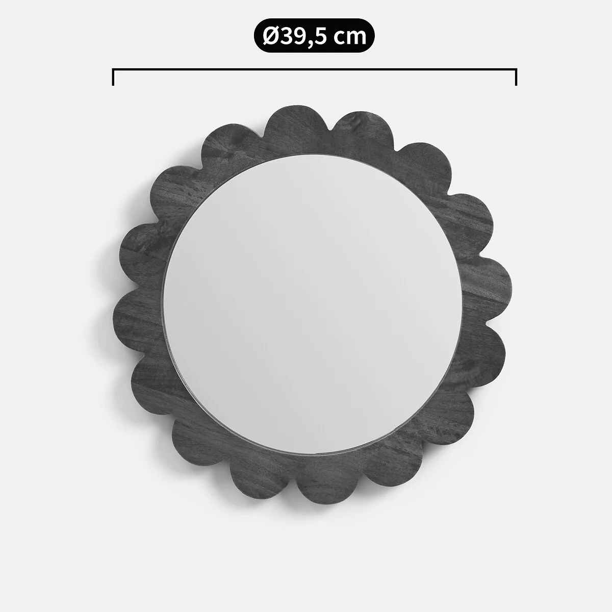 Fleora Mango Wood Mirror, Diameter 39.5cm – image 5