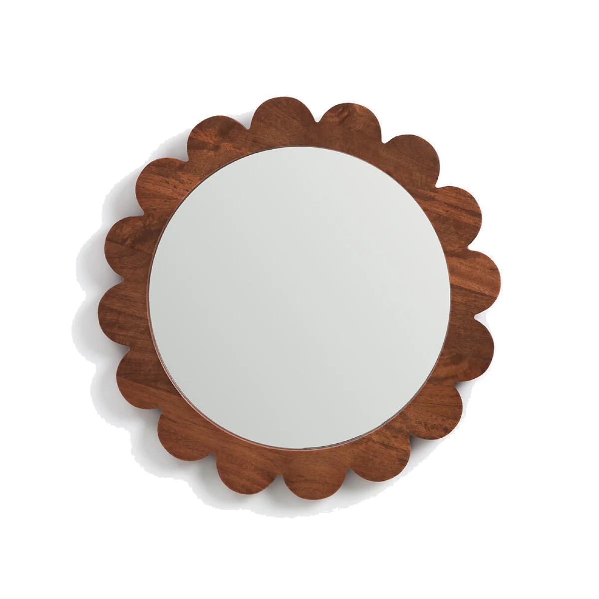 Fleora Mango Wood Mirror, Diameter 39.5cm – image 1