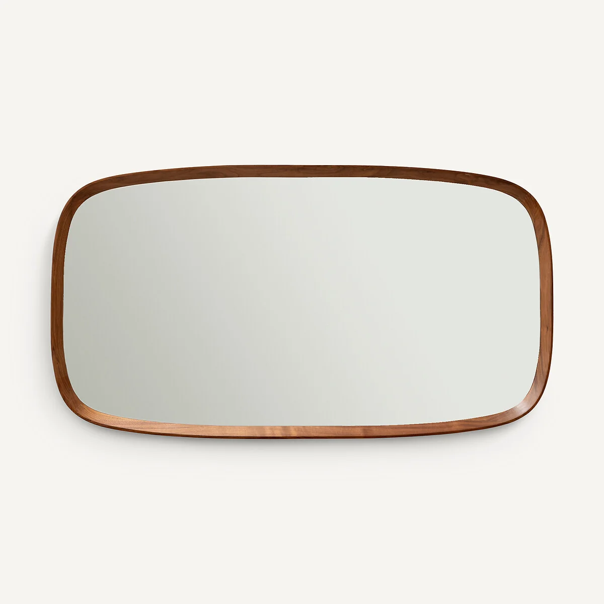 Orion 110cm High Solid Walnut Rectangular Mirror – image 2