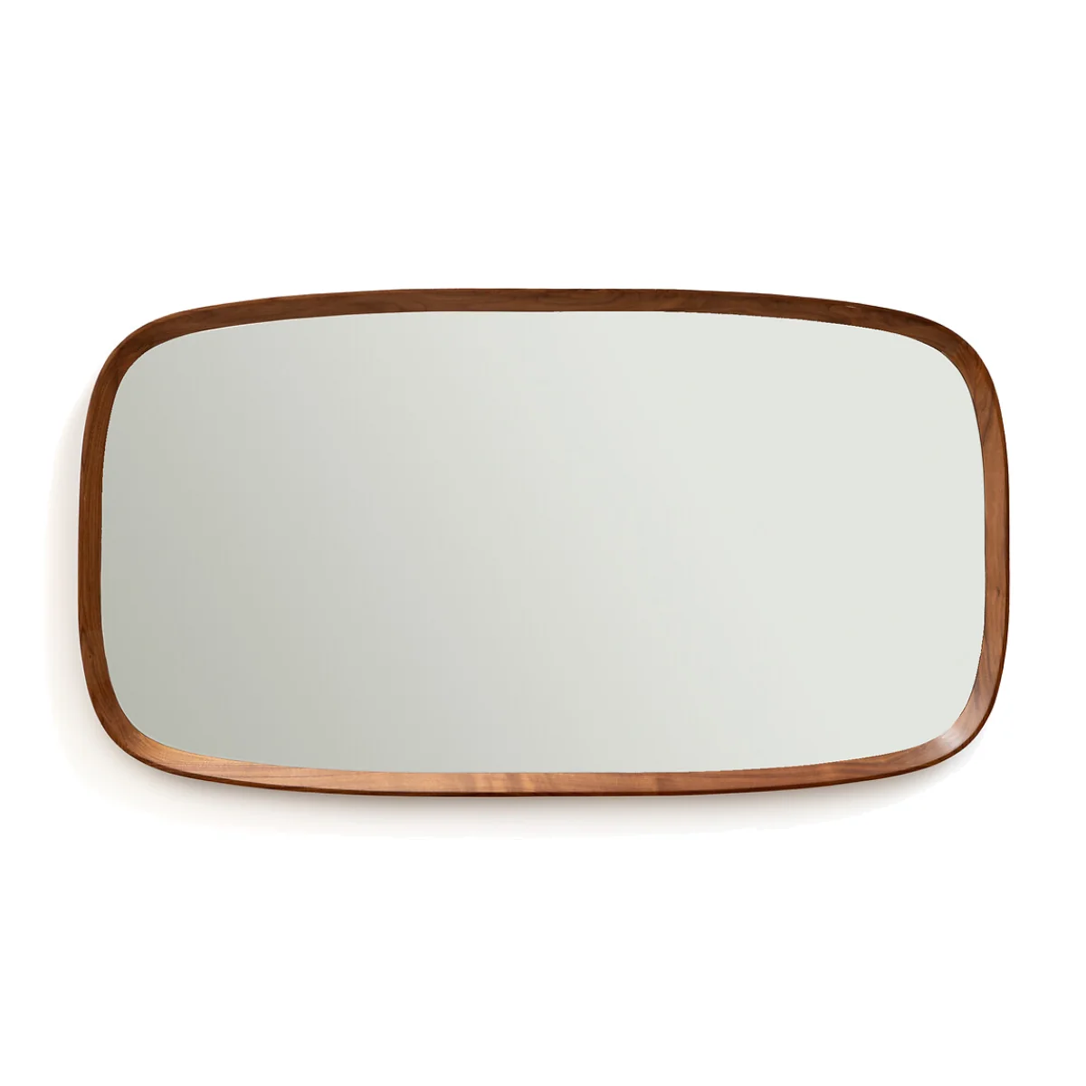 Orion 110cm High Solid Walnut Rectangular Mirror – image 1
