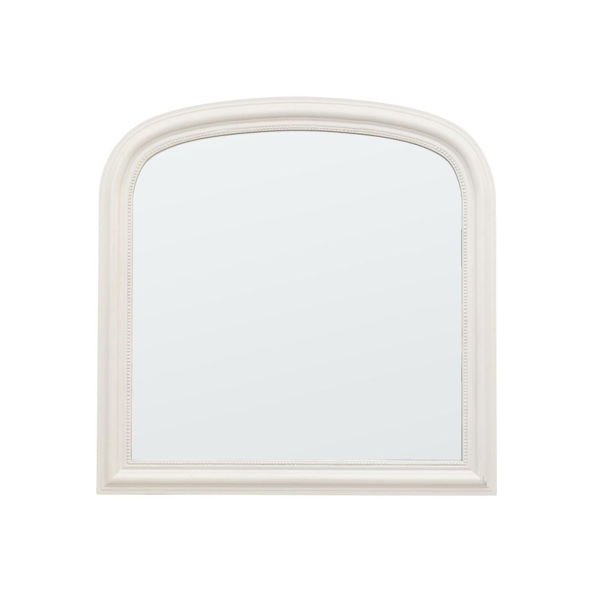 94cm Stone Wood Overmantle Arch Mirror – image 1