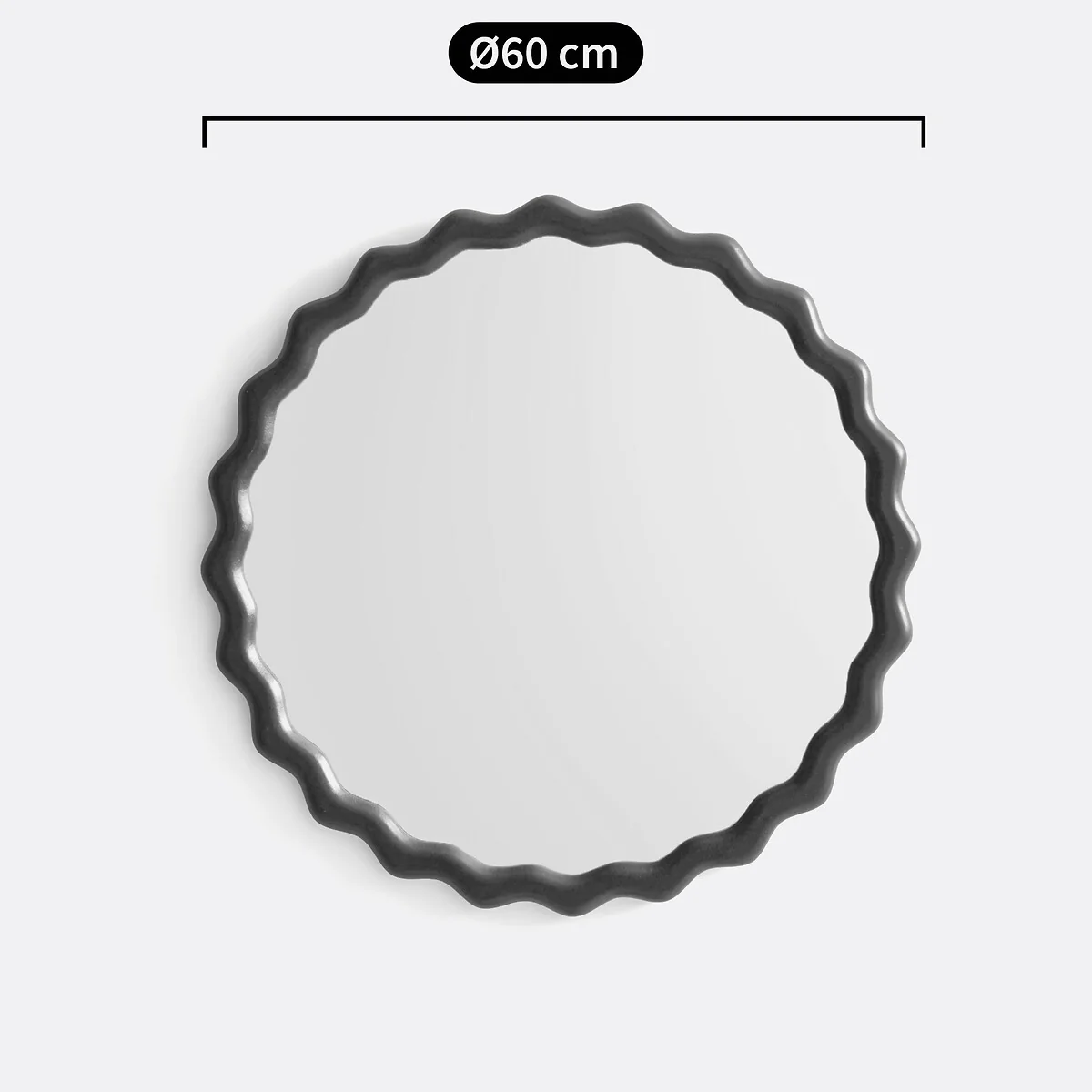 Nadima 60cm Diameter Wavy Mirror – image 4