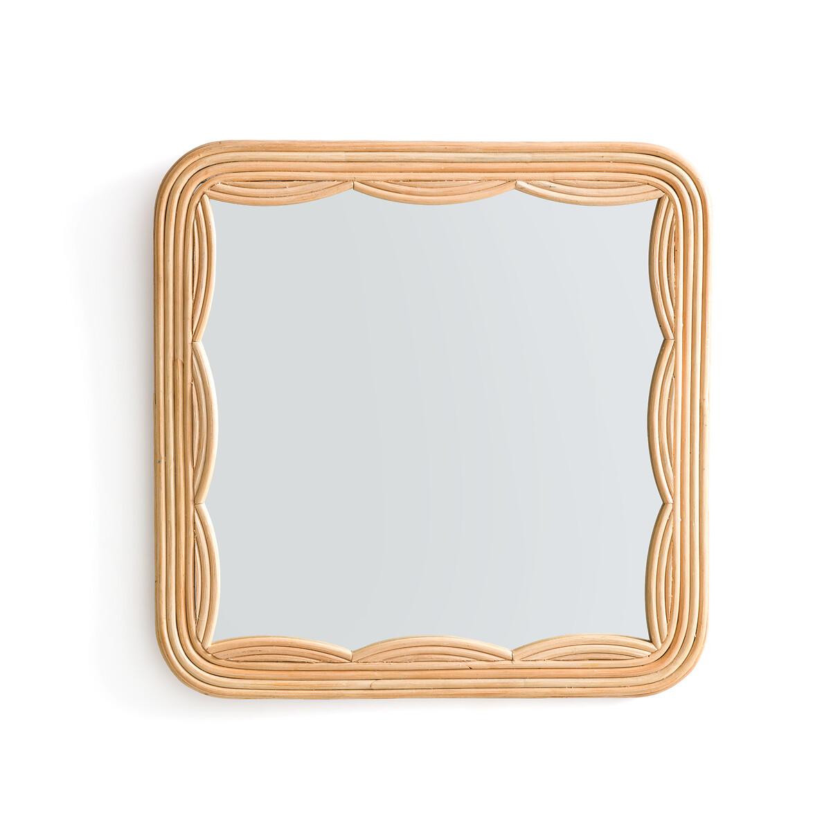 Vaguo 52cm High Square Rattan Mirror – image 2