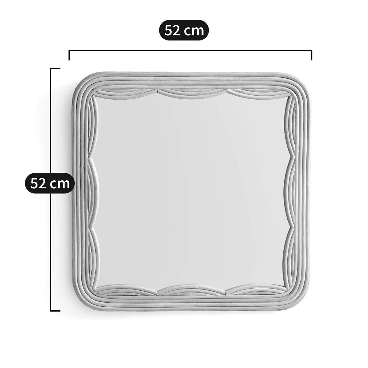 Vaguo 52cm High Square Rattan Mirror – image 4