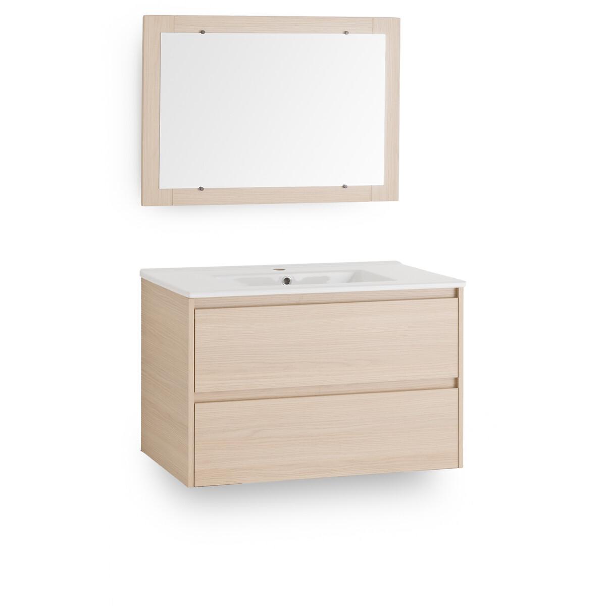 Nirio L80cm Wall-Mounted Vanity Unit & Mirror Set – image 3