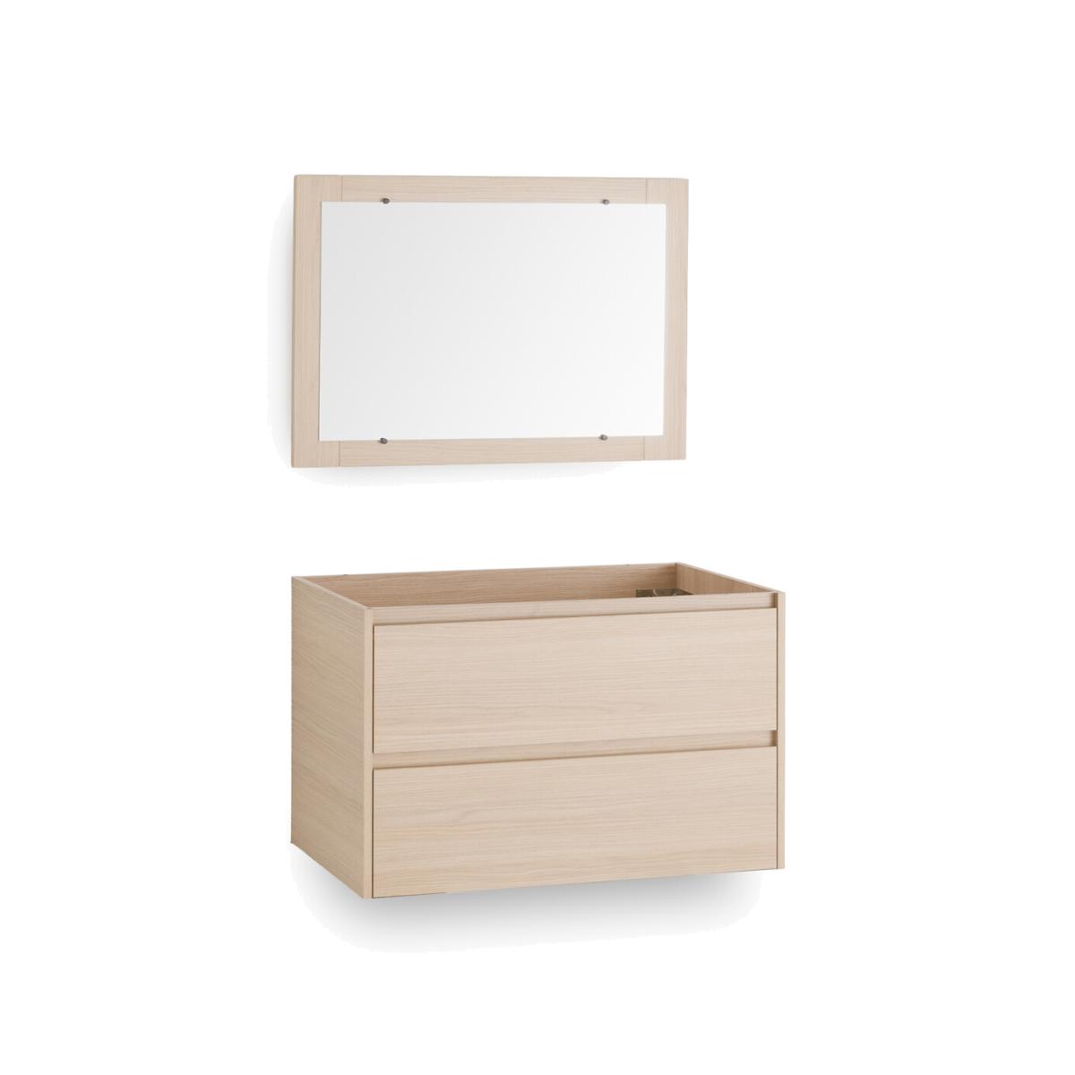 Nirio L80cm Wall-Mounted Vanity Unit & Mirror Set – image 1