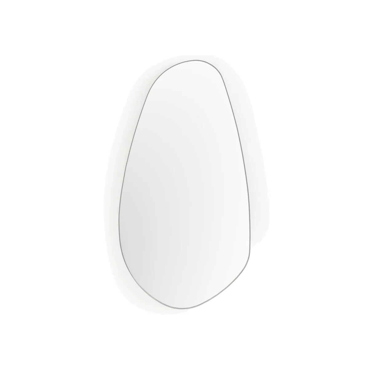 Lido Organically Shaped Satin Nickel Mirror – image 1