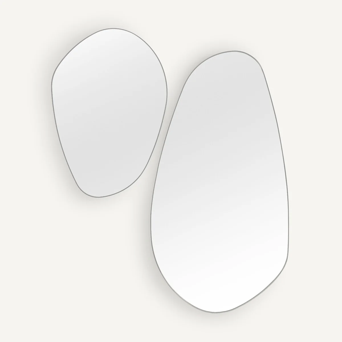 Lido Organic Mirror in Satin Nickel H140cm – image 4
