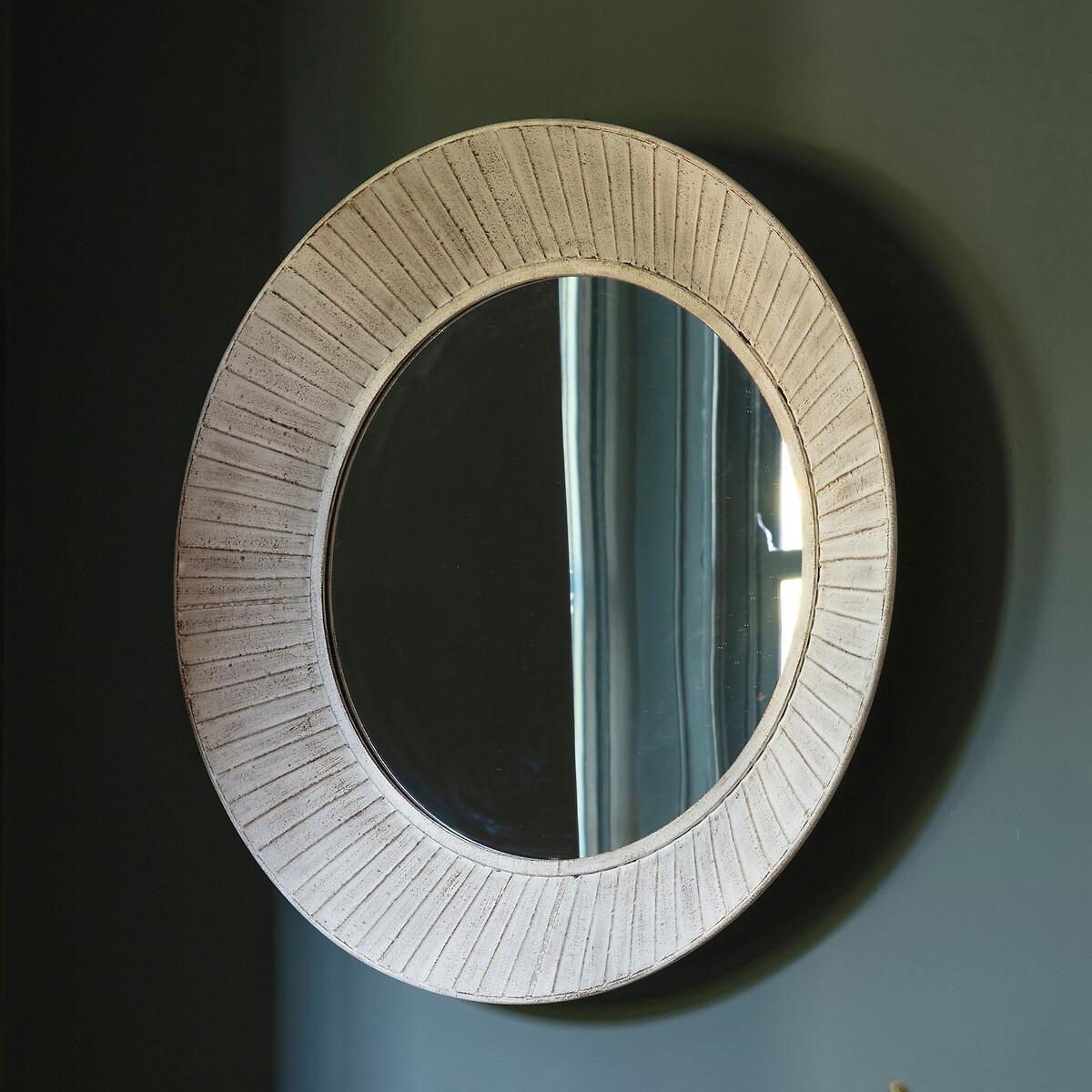 81cm Cream Round Mirror – image 2