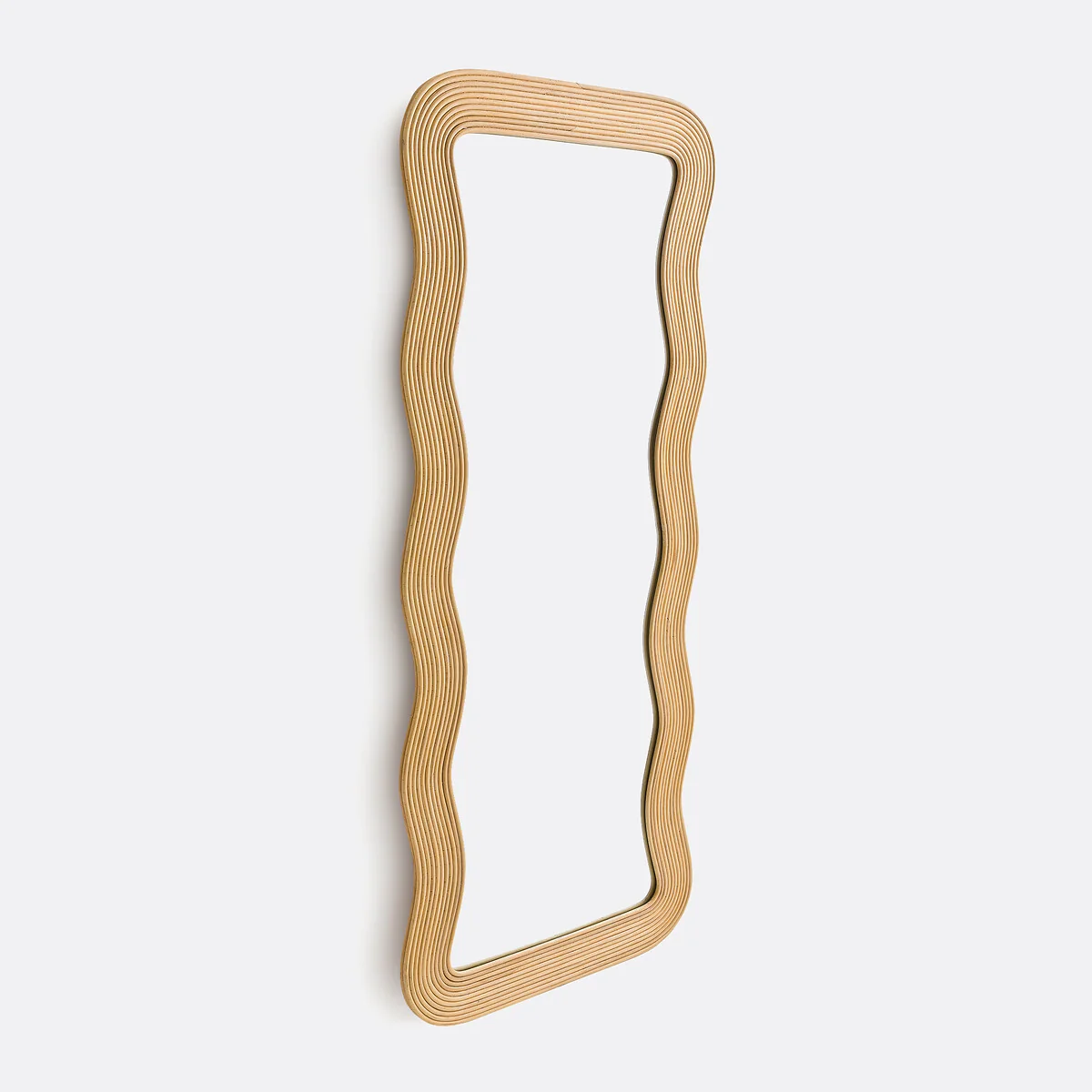 Kiza 180cm High Wavy Rattan Mirror – image 3