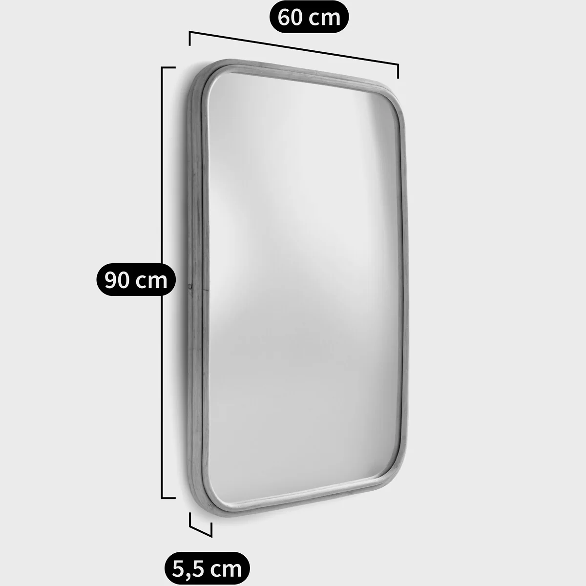 Nogu 60 X 90cm Rectangular Rattan Mirror – image 2