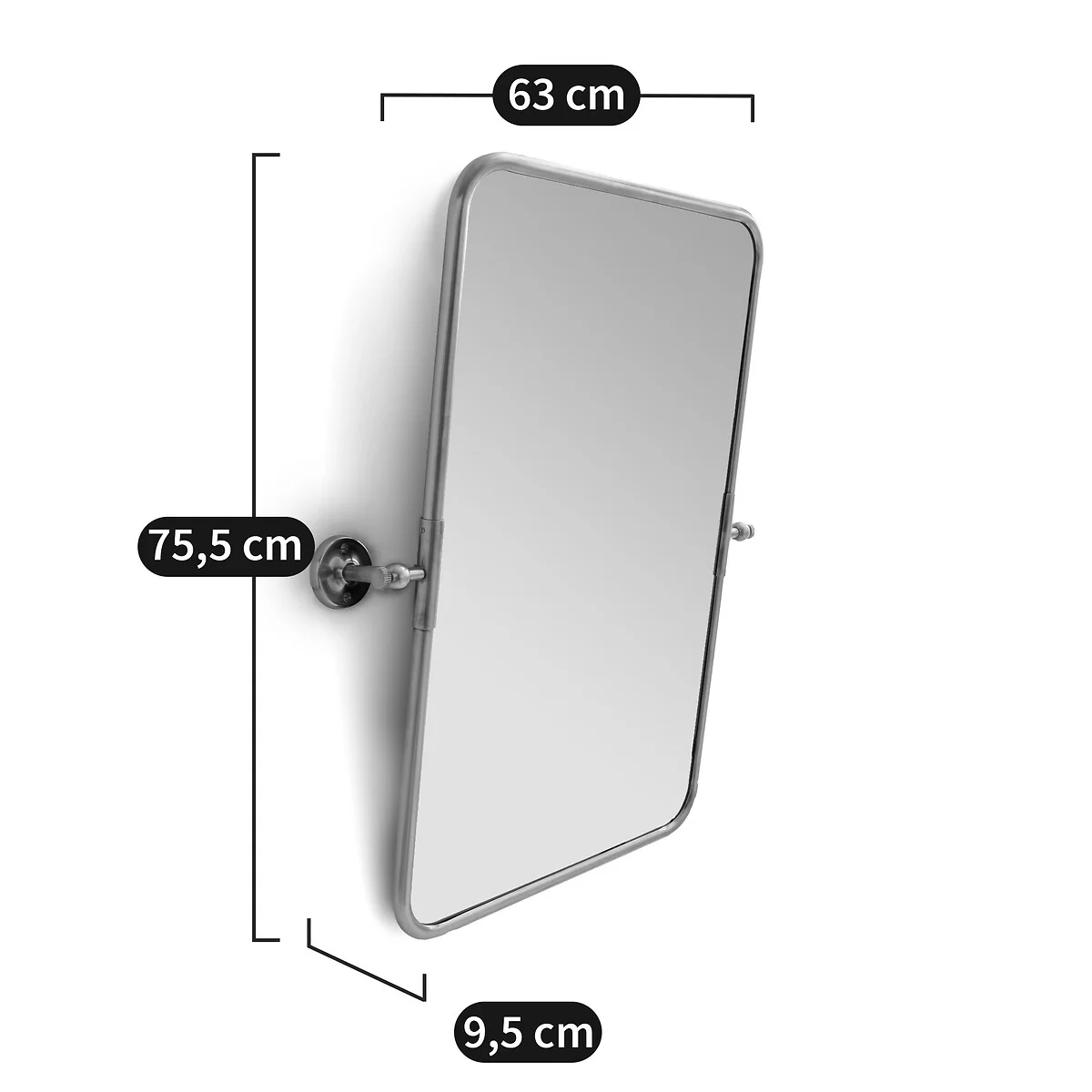 Cassandre Rectangular Pivoting Mirror H75.5cm – image 5