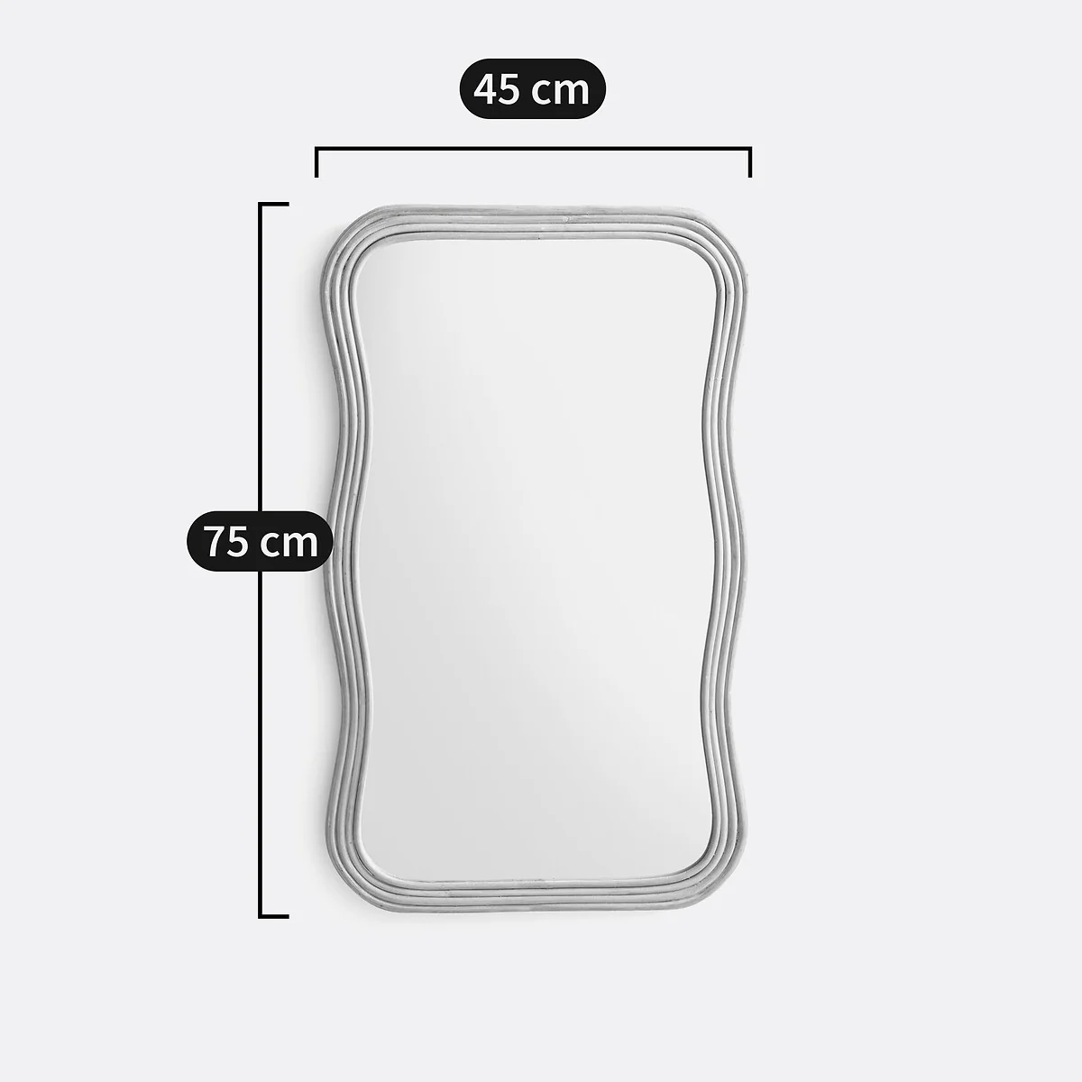 Vaguo 75cm High Rattan Mirror – image 6