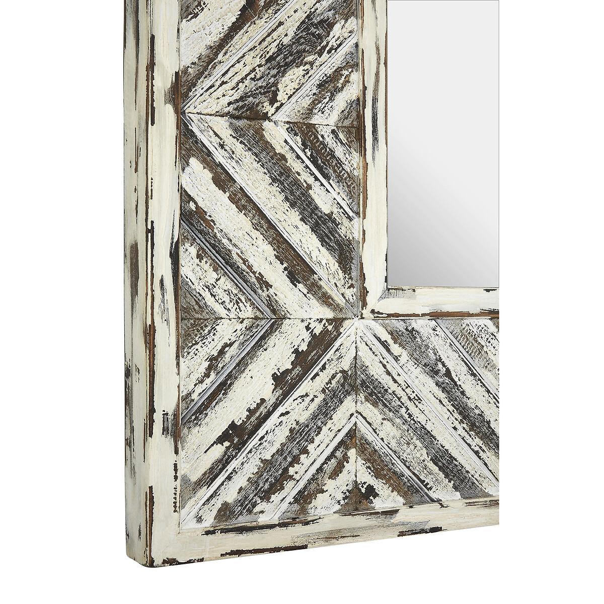 89cm Wall Mirror in Fir Wood Frame – image 3