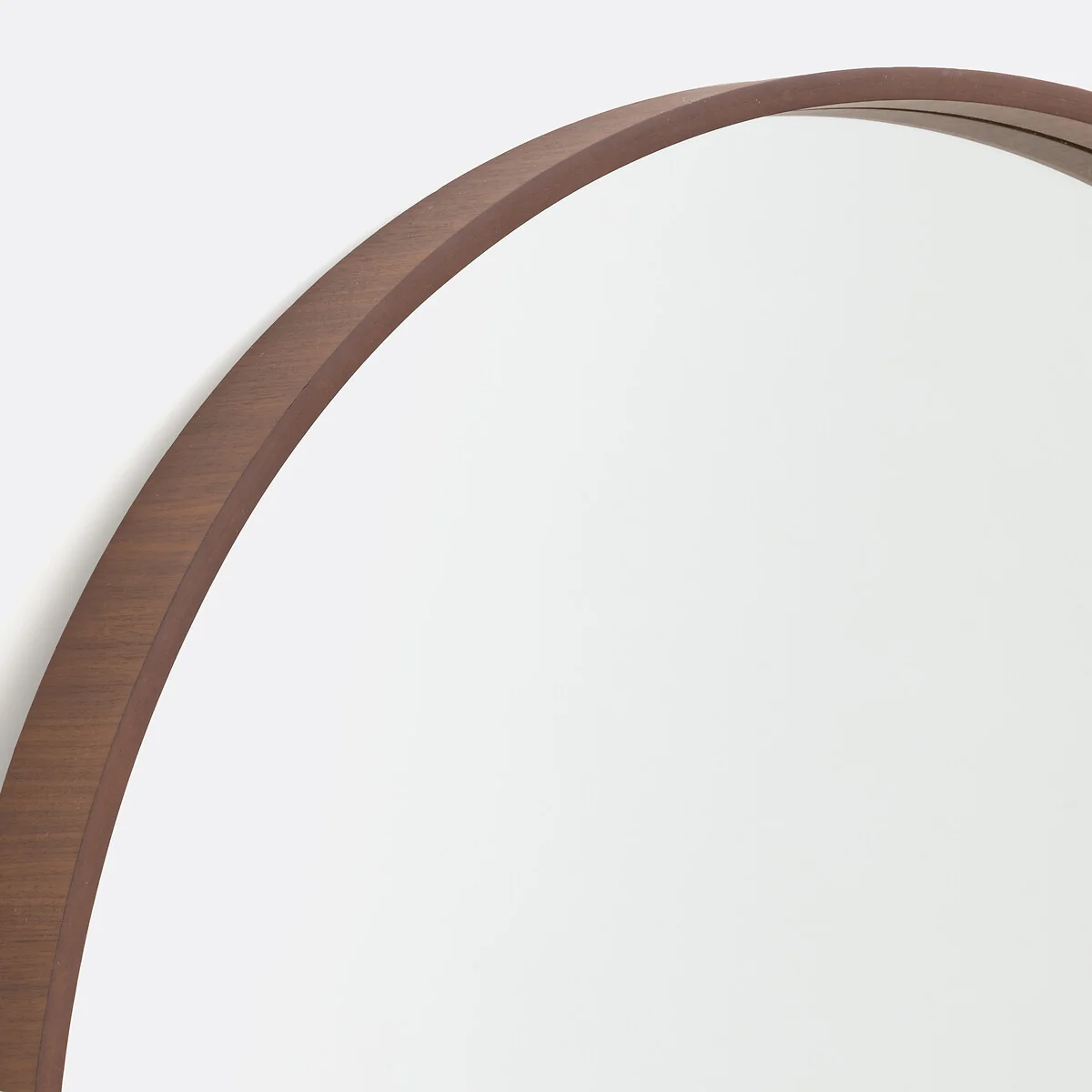 Alaria 80cm Diameter Round Walnut Mirror – image 5