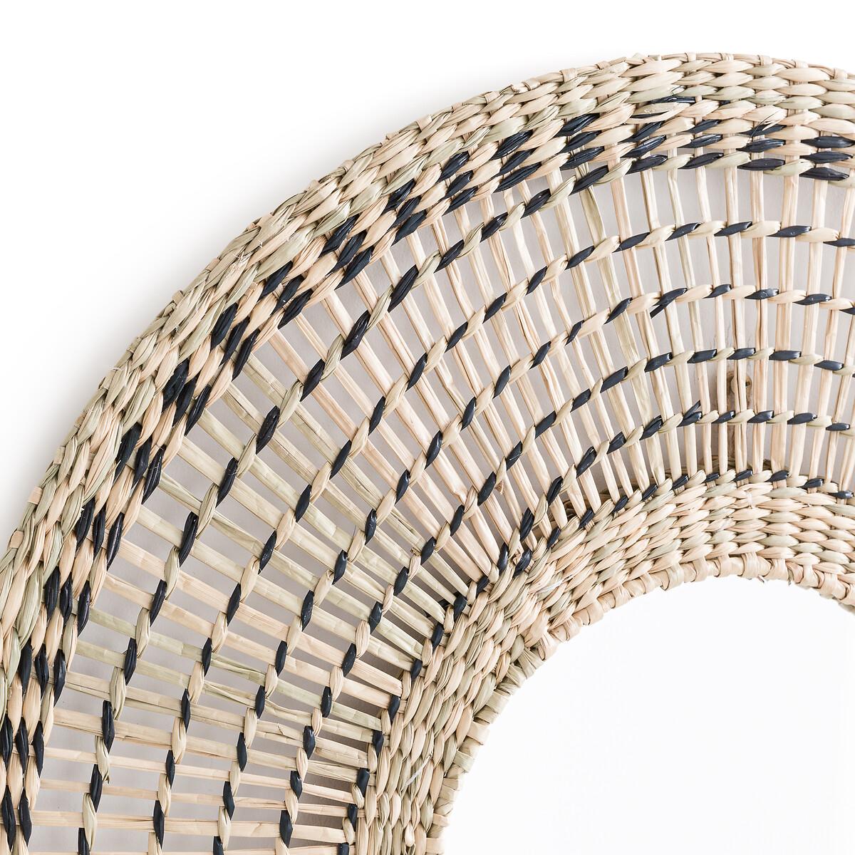 Macio 50cm Diameter Woven Grass Mirror – image 3
