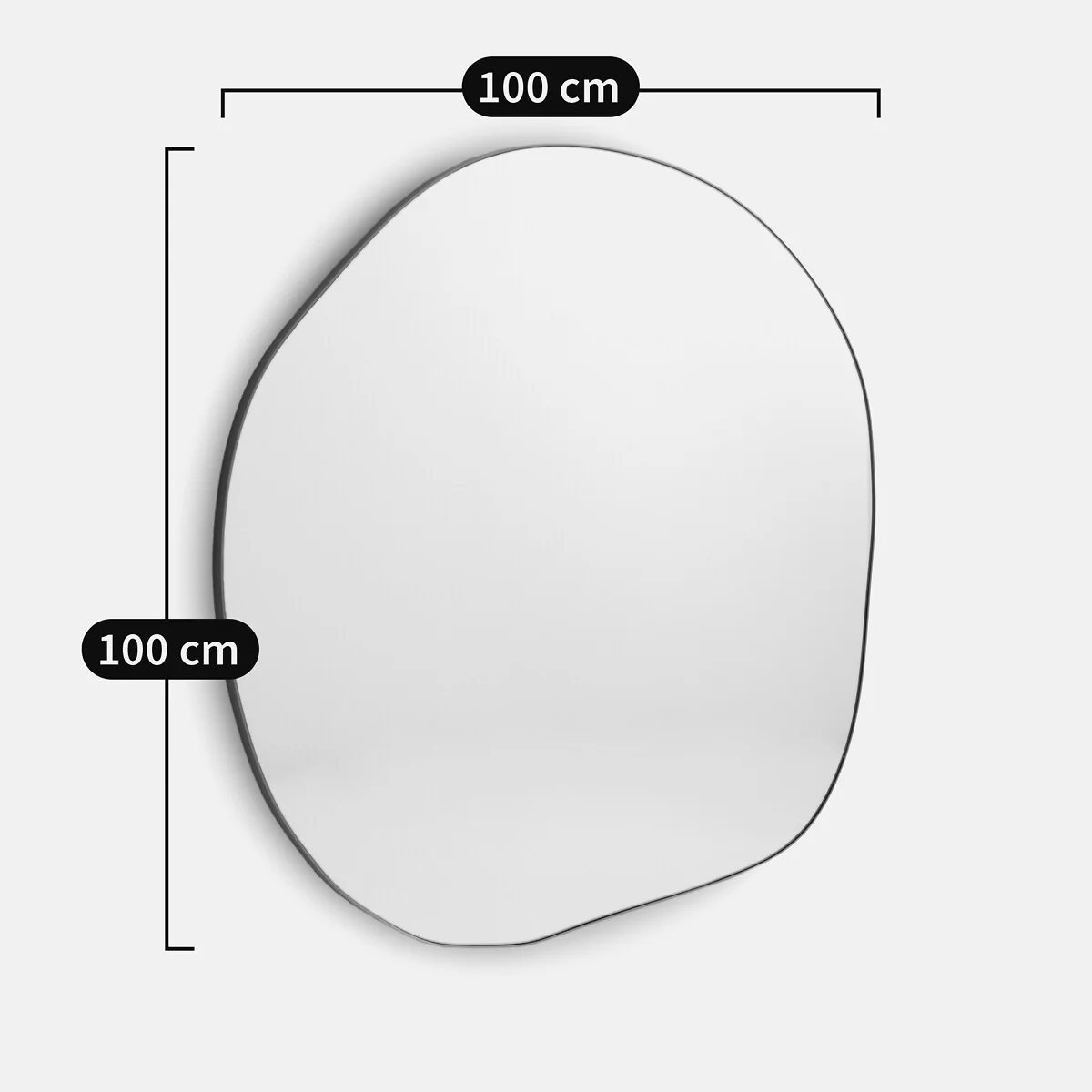 Ornica 100 X 100cm Organic Shaped Mirror – image 5