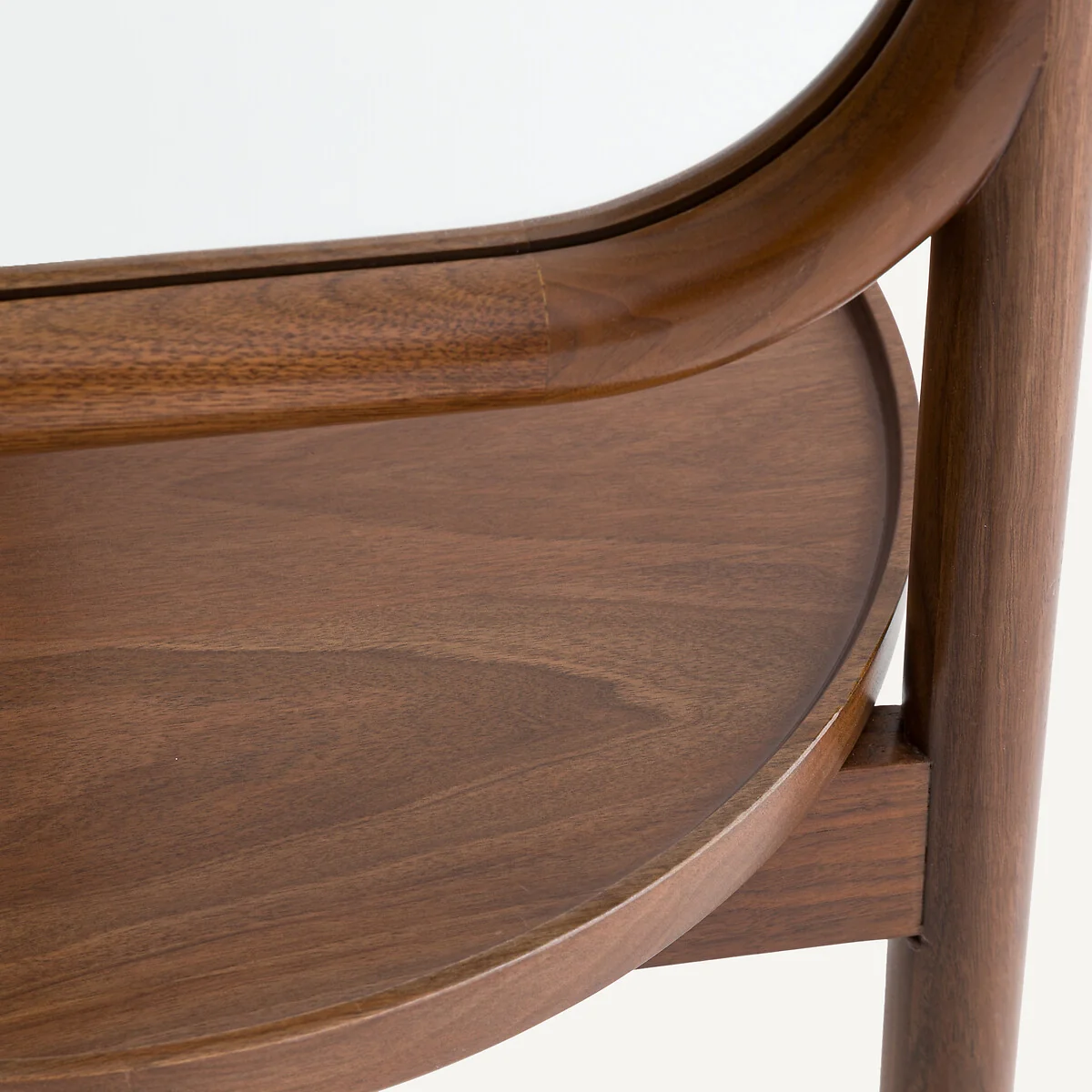 Ercus Walnut Mirror with Shelf On Stand, Height 179.4cm – image 6
