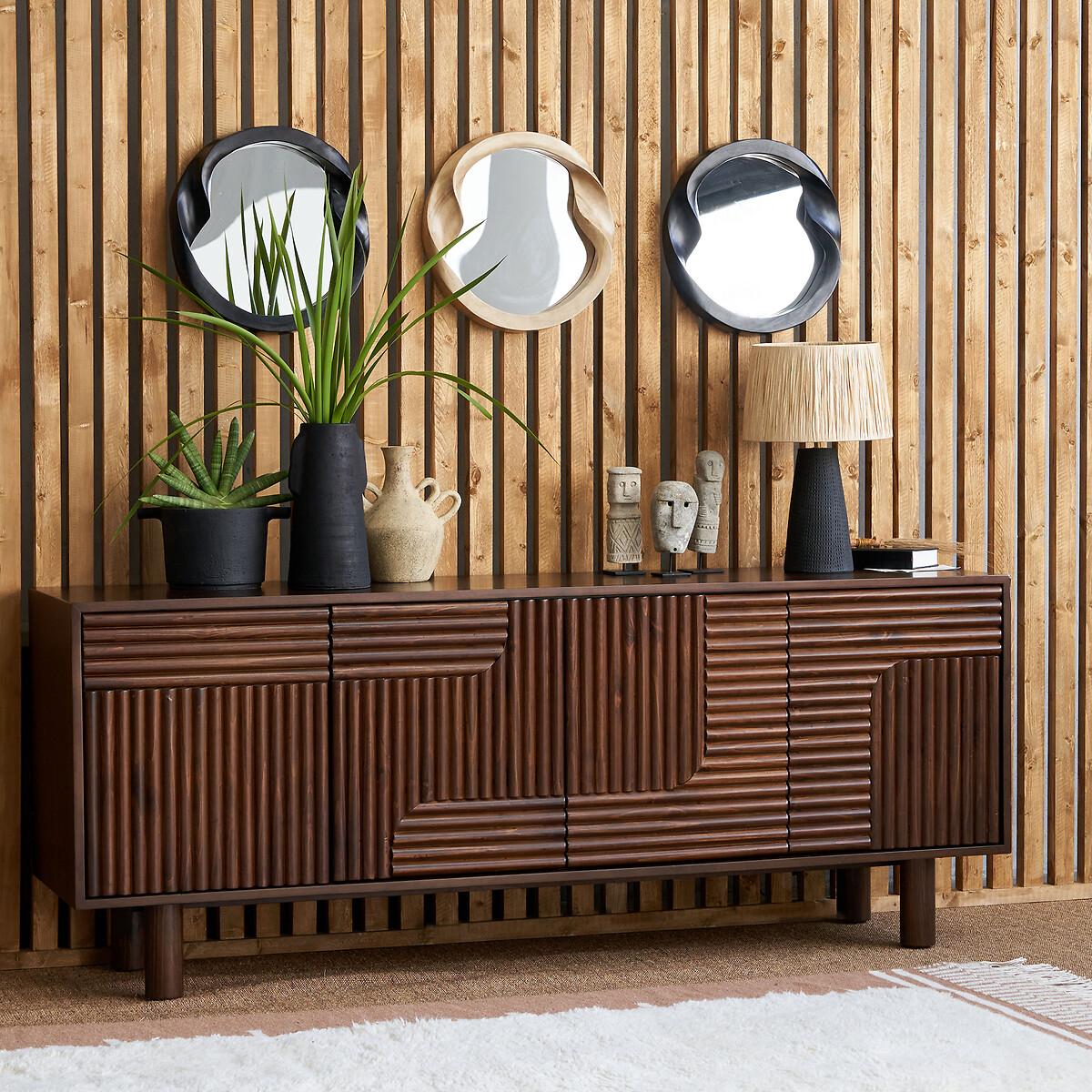 Elara 40cm Diameter Suar Wood Round Mirror – image 5