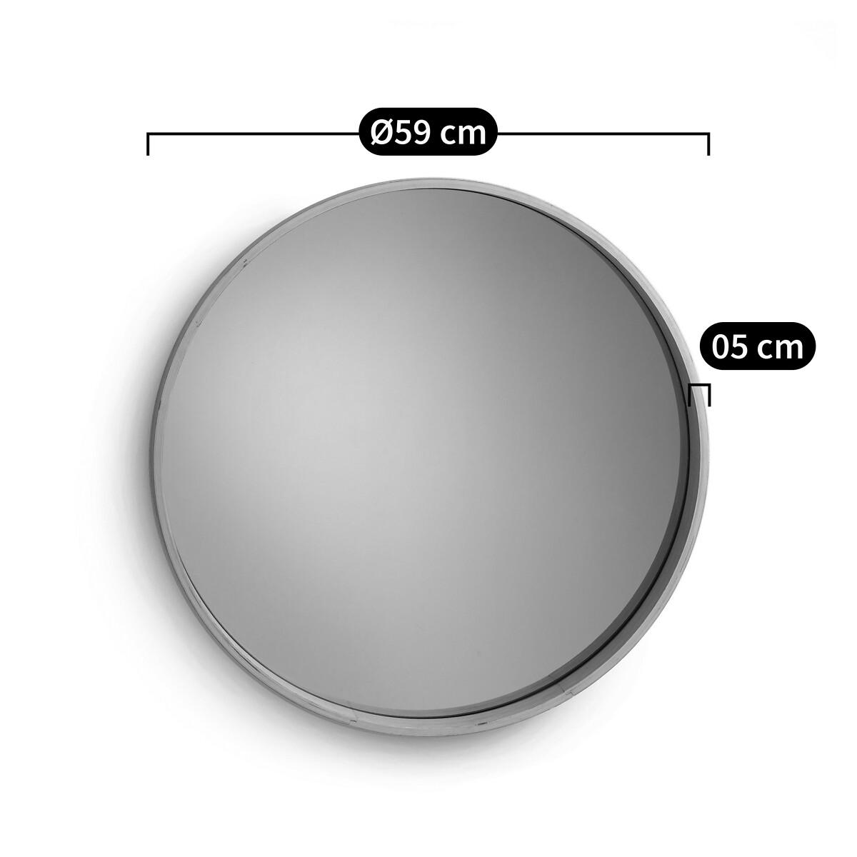 Alaria 59cm Diameter Round Oak Veneer Mirror – image 7