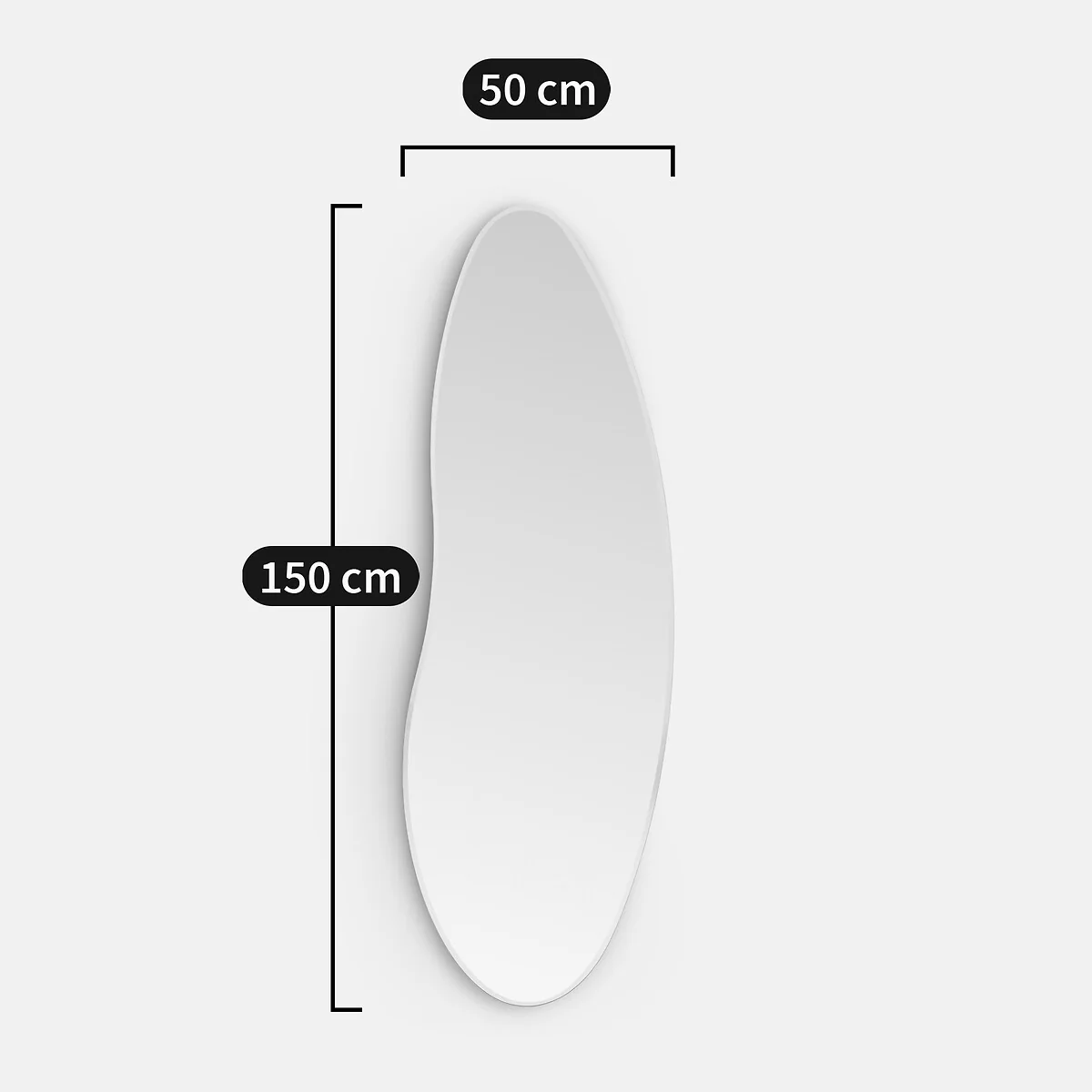 Biface Organic Bevelled Mirror, 150 X 50cm – image 5
