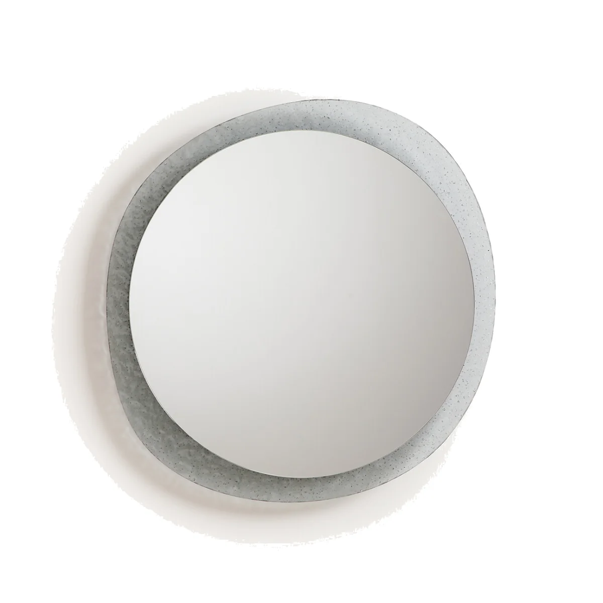 Ondyne Round Mirror with Tinted Glass Surround, Diameter 69.2cm – image 1