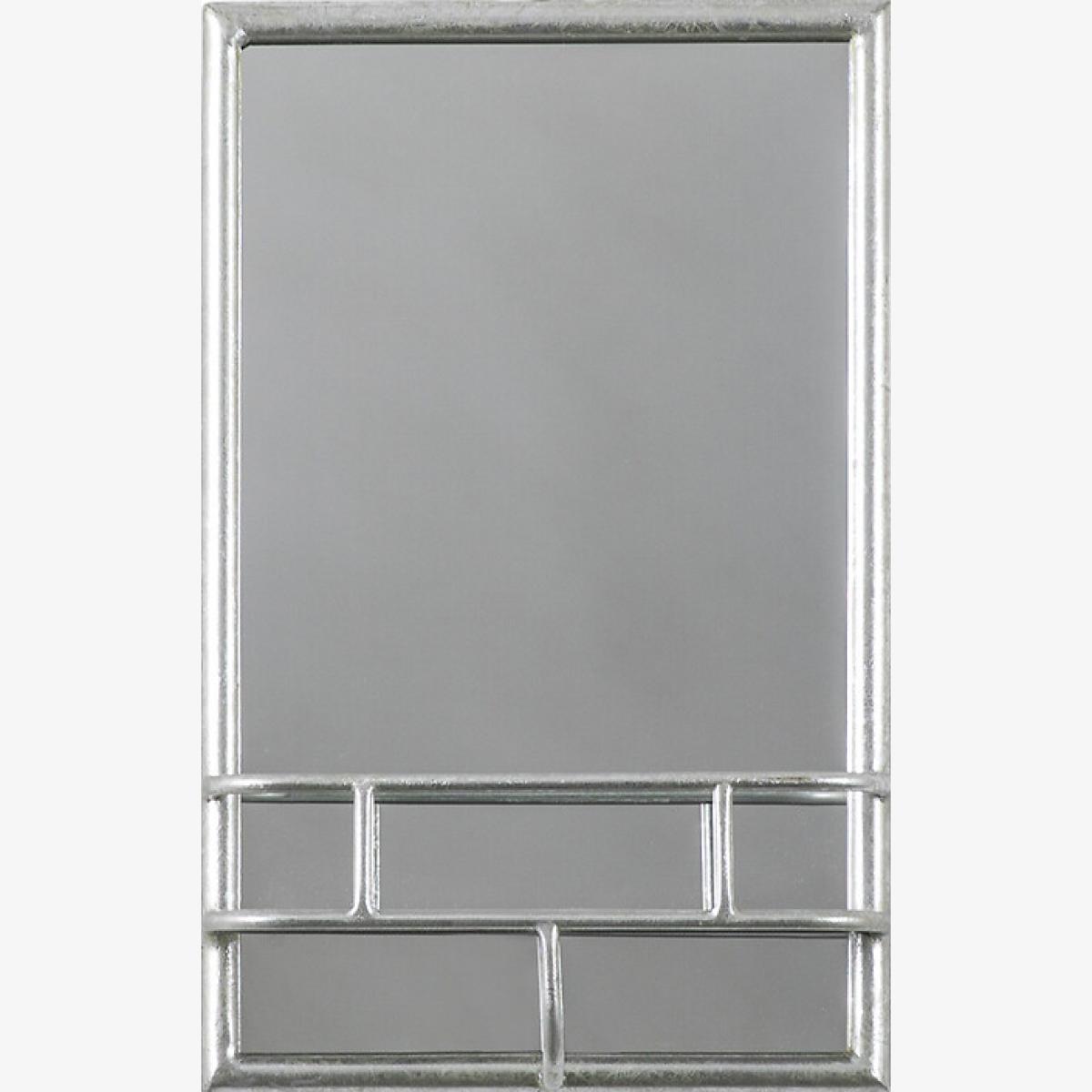 48cm Silver Rectangle Mirror – image 1