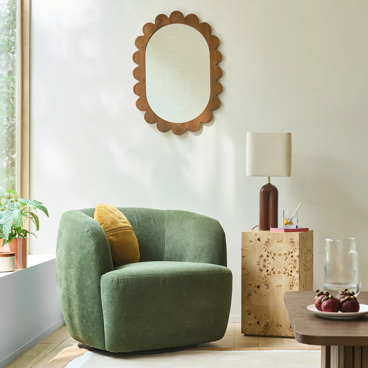 Fleora Mango Wood Mirror – image 2