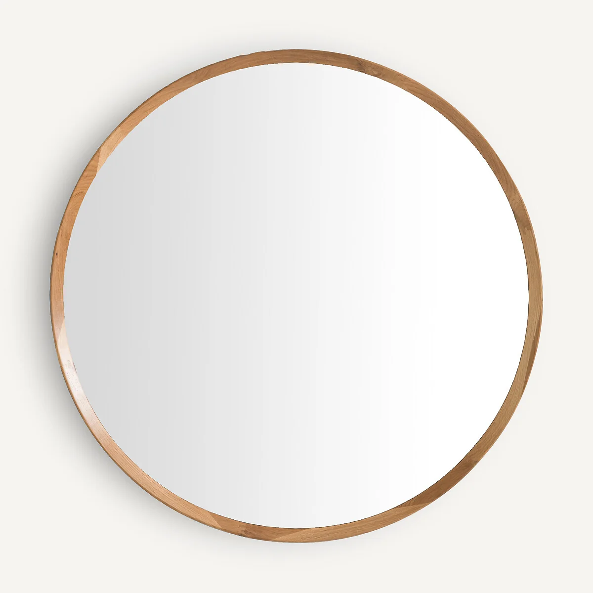 Orion Round Mirror in Solid Oak with Diameter 100cm – image 3