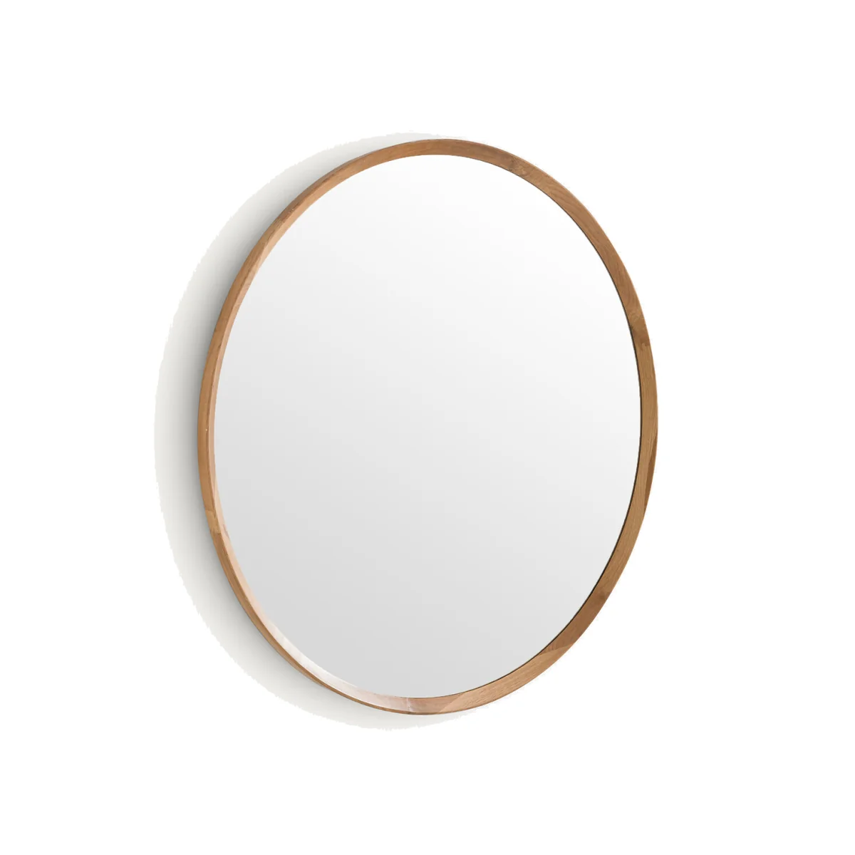 Orion Round Mirror in Solid Oak with Diameter 100cm – image 1