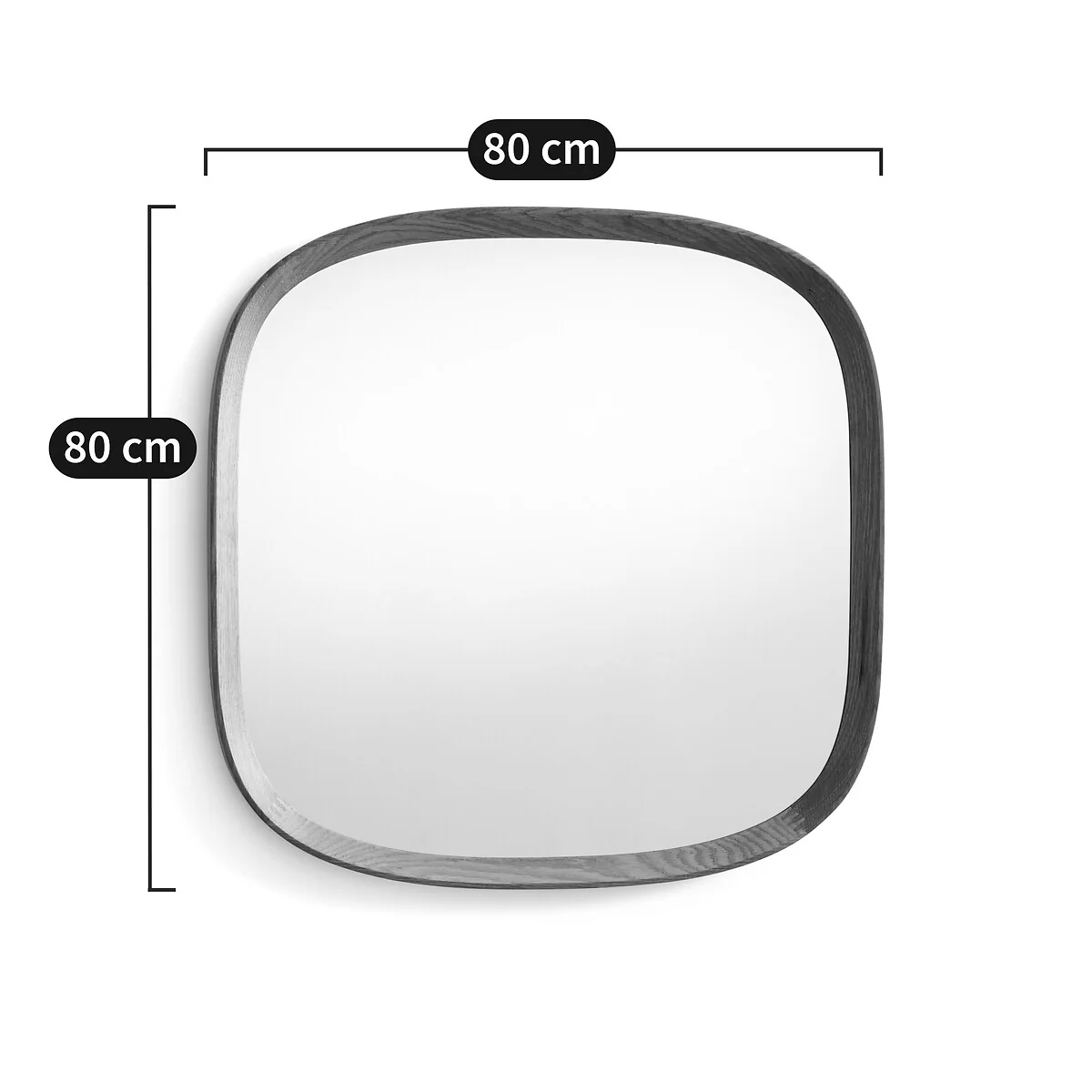 Orion Mirror in Organic Solid Oak and MDF H80cm – image 4