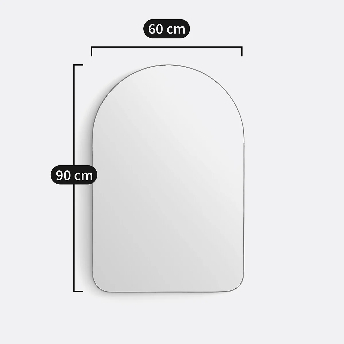 Uyova 60 X 90cm Brass Arch Mirror – image 5