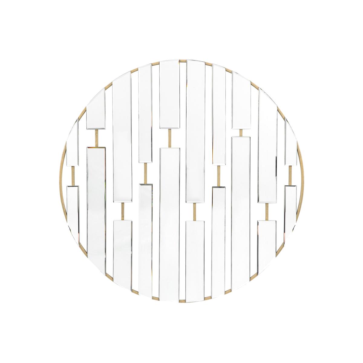 90cm Champagne Decorative Round Mirror – image 1