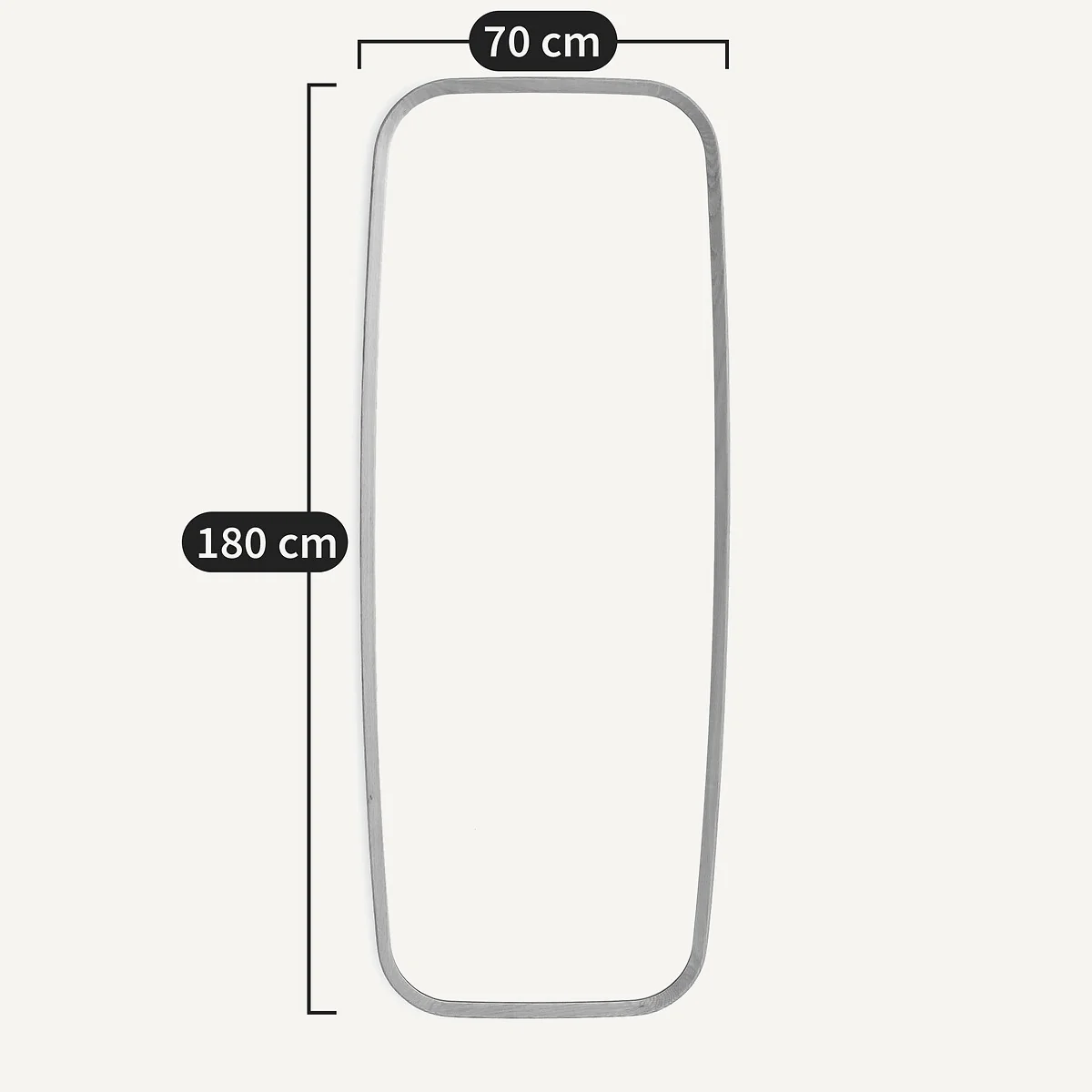 Orion 180cm High Solid Oak Rectangular Mirror – image 7