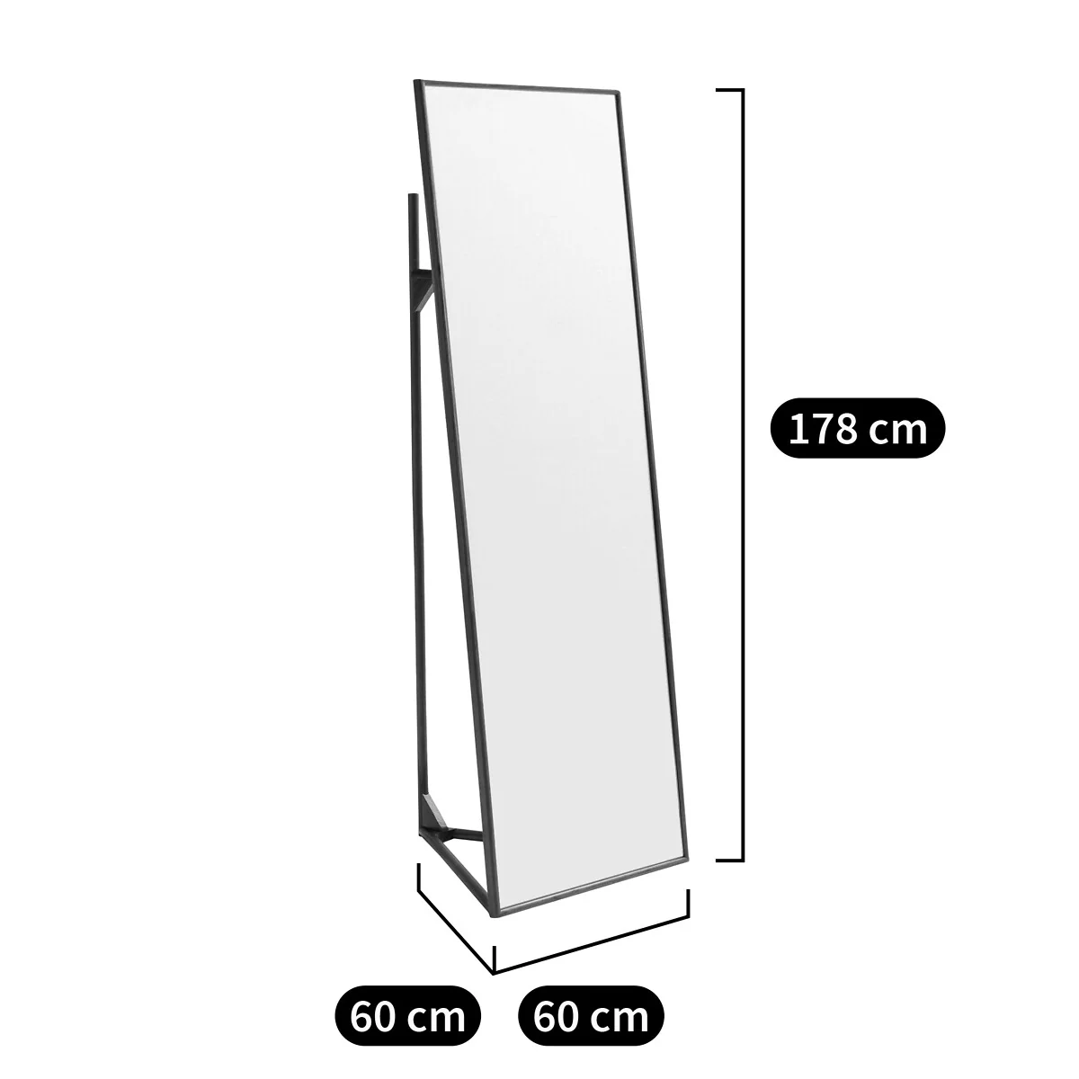 Zindlo Mirror On Stand in Solid Walnut H178 – image 7