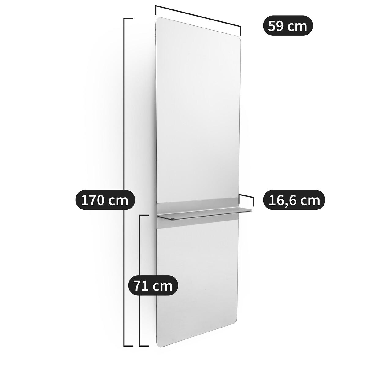 Ovata H170cm Mirror with Metal Shelf – image 6