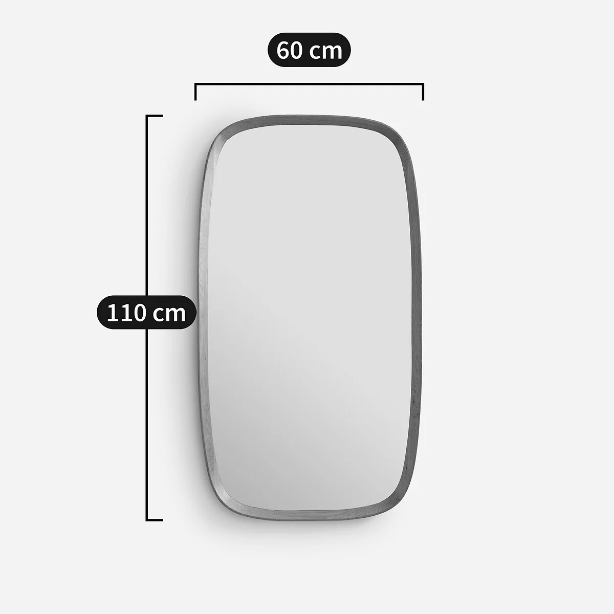 Orion 110cm High Solid Oak Rectangular Mirror – image 6